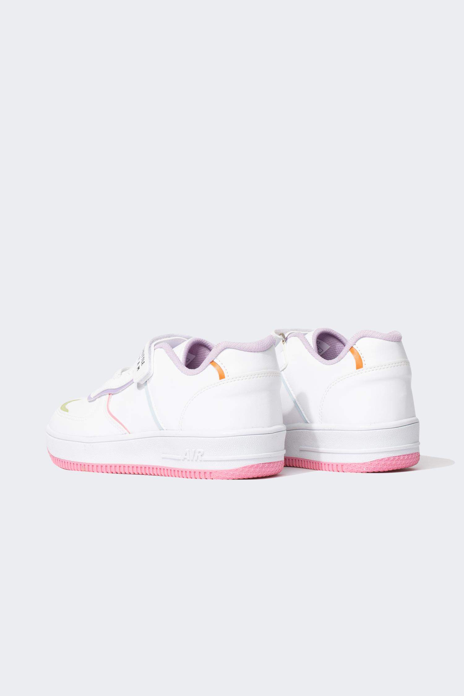 Girls Thick Sole Single Band Faux Leather Sneaker