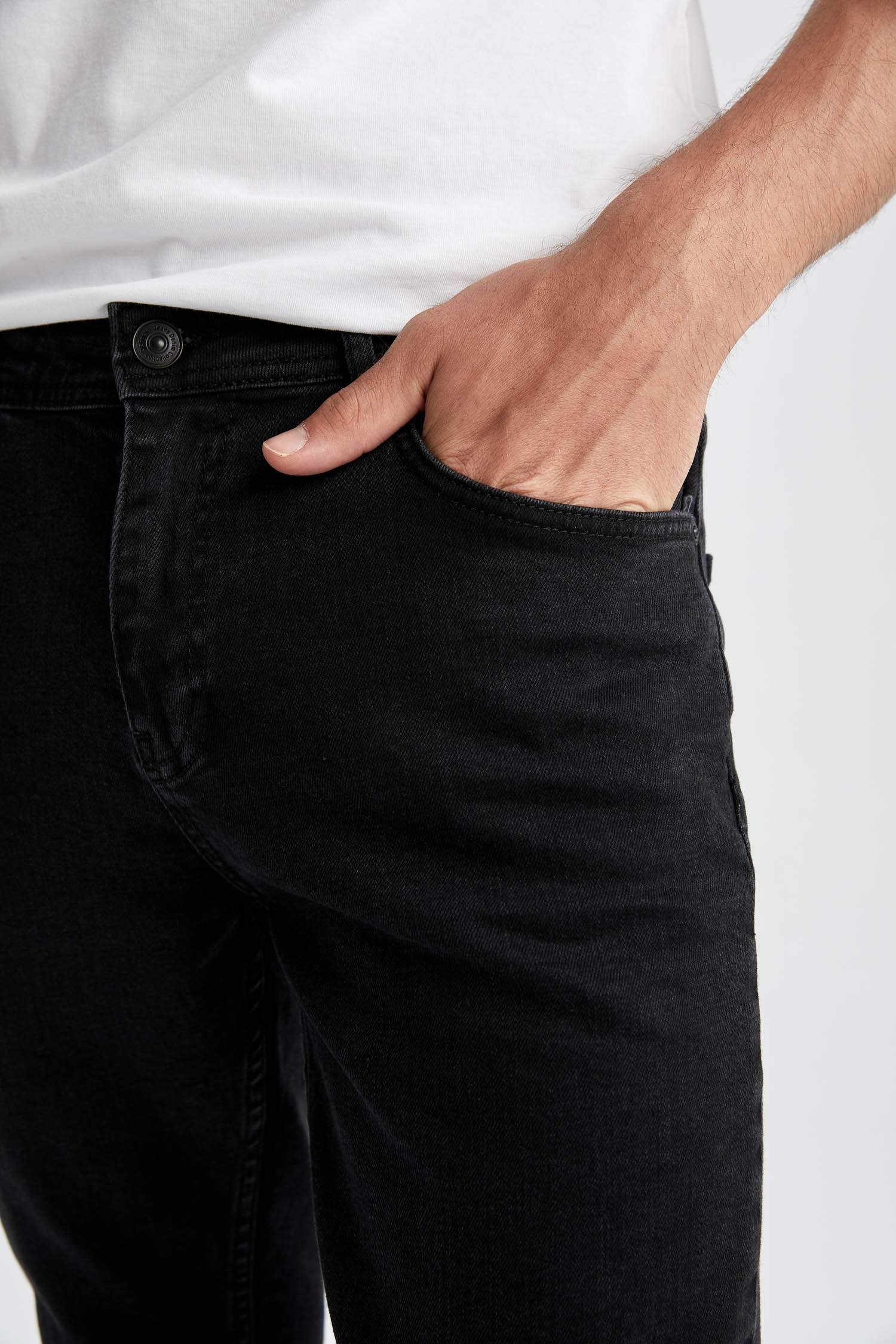 Carrot Fit Carrot Pattern High Waist Skinny Leg Jeans