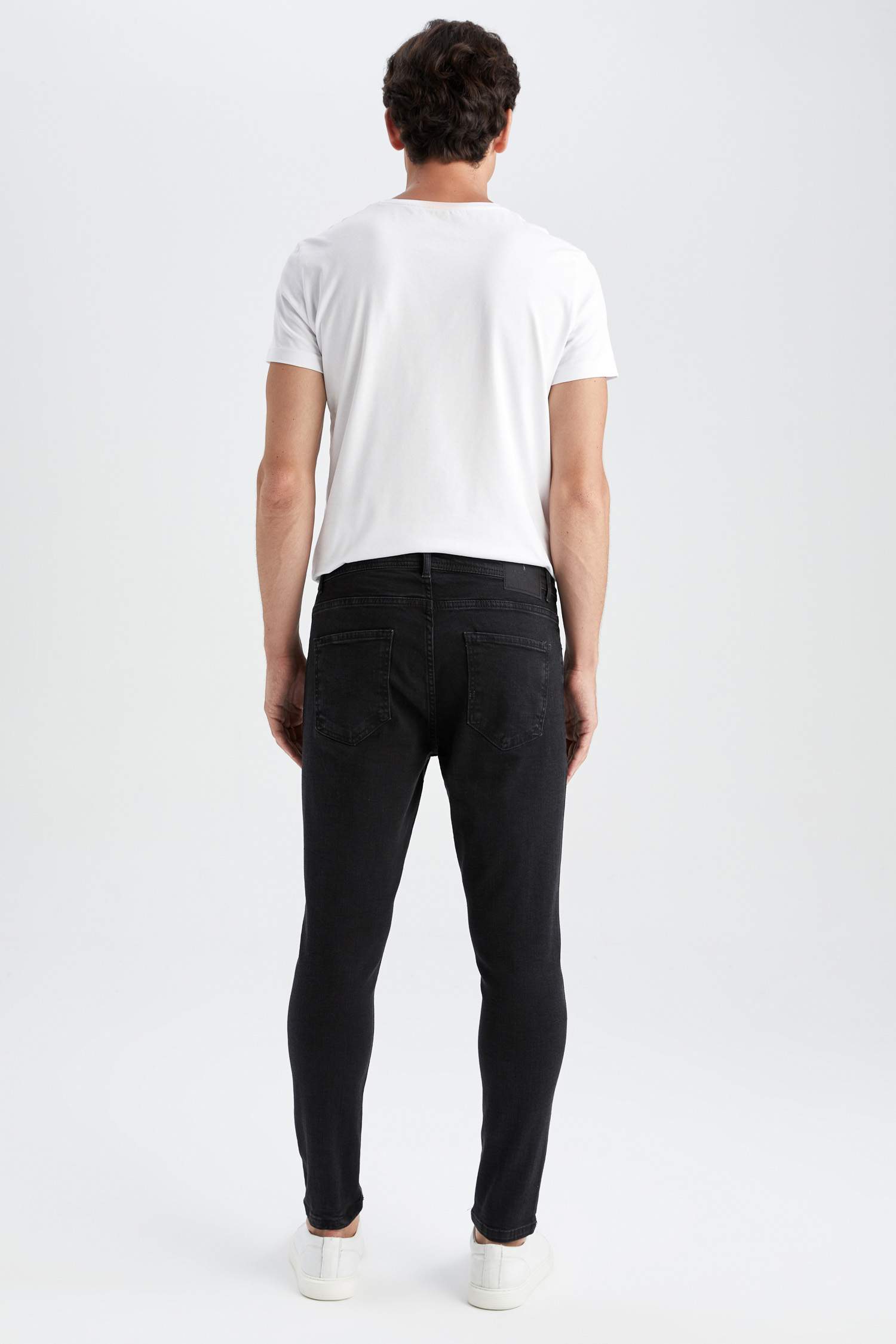 Carrot Fit Carrot Pattern High Waist Skinny Leg Jeans