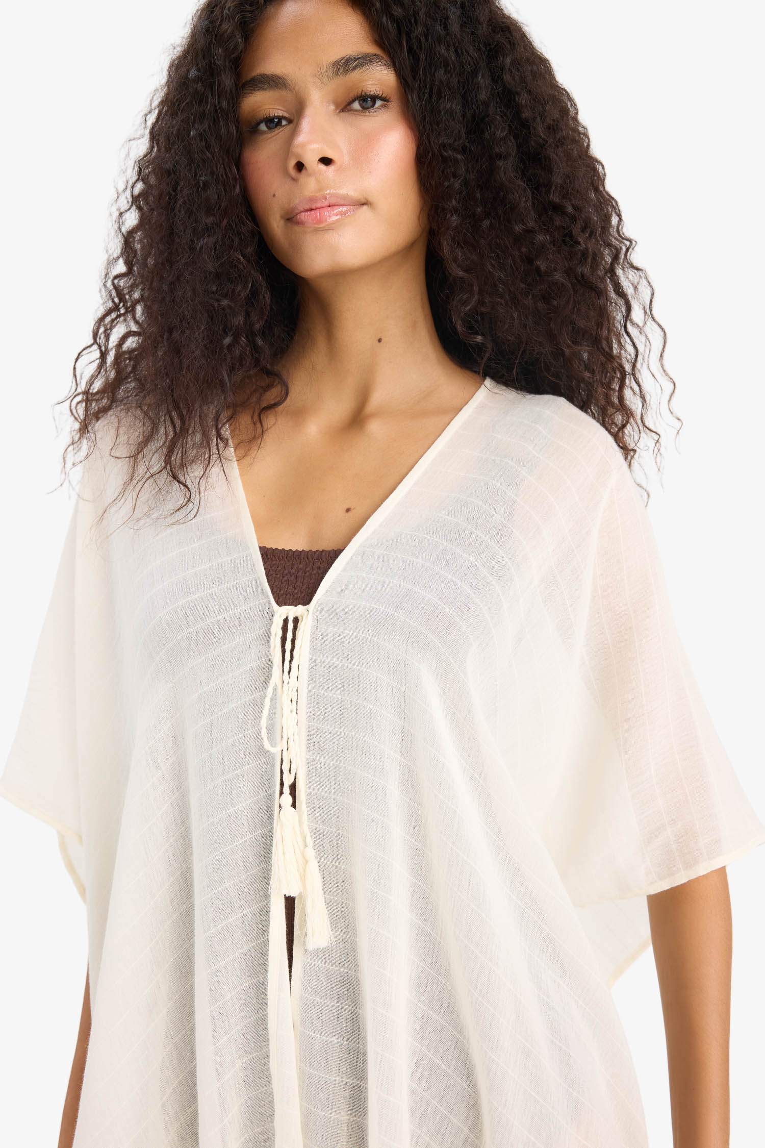 Regular Fit Pamuklu Kimono-Fall İn Love