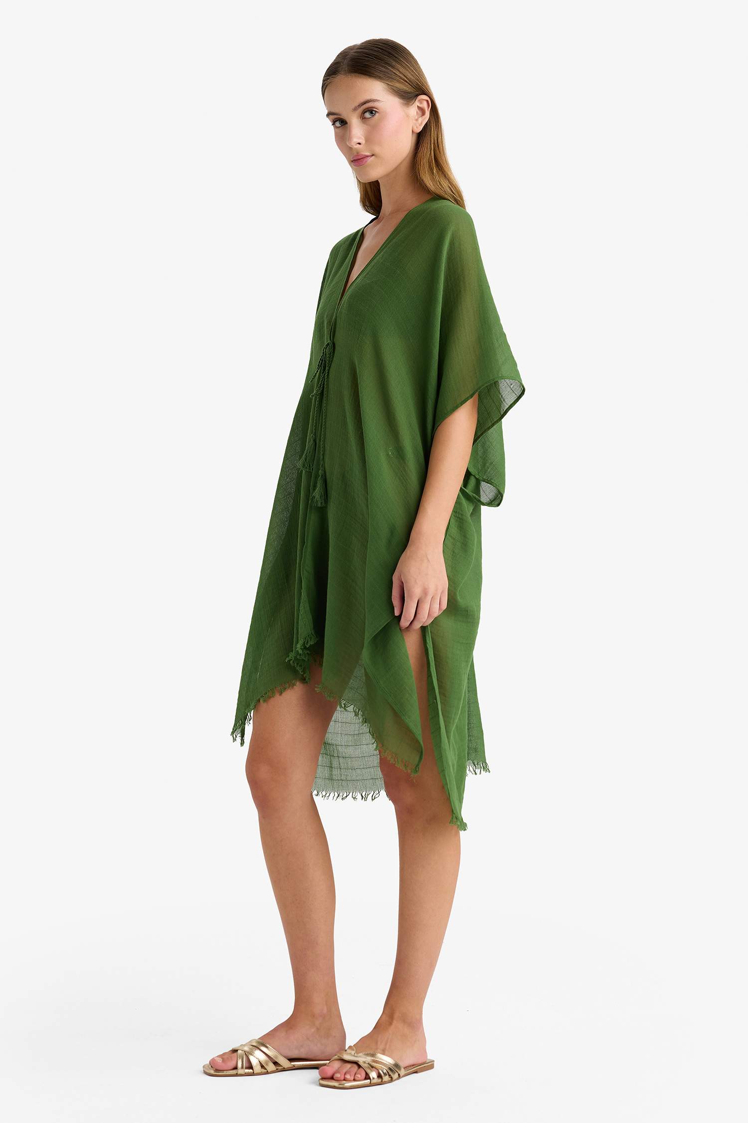 Regular Fit Pamuklu Kimono-Fall in Love