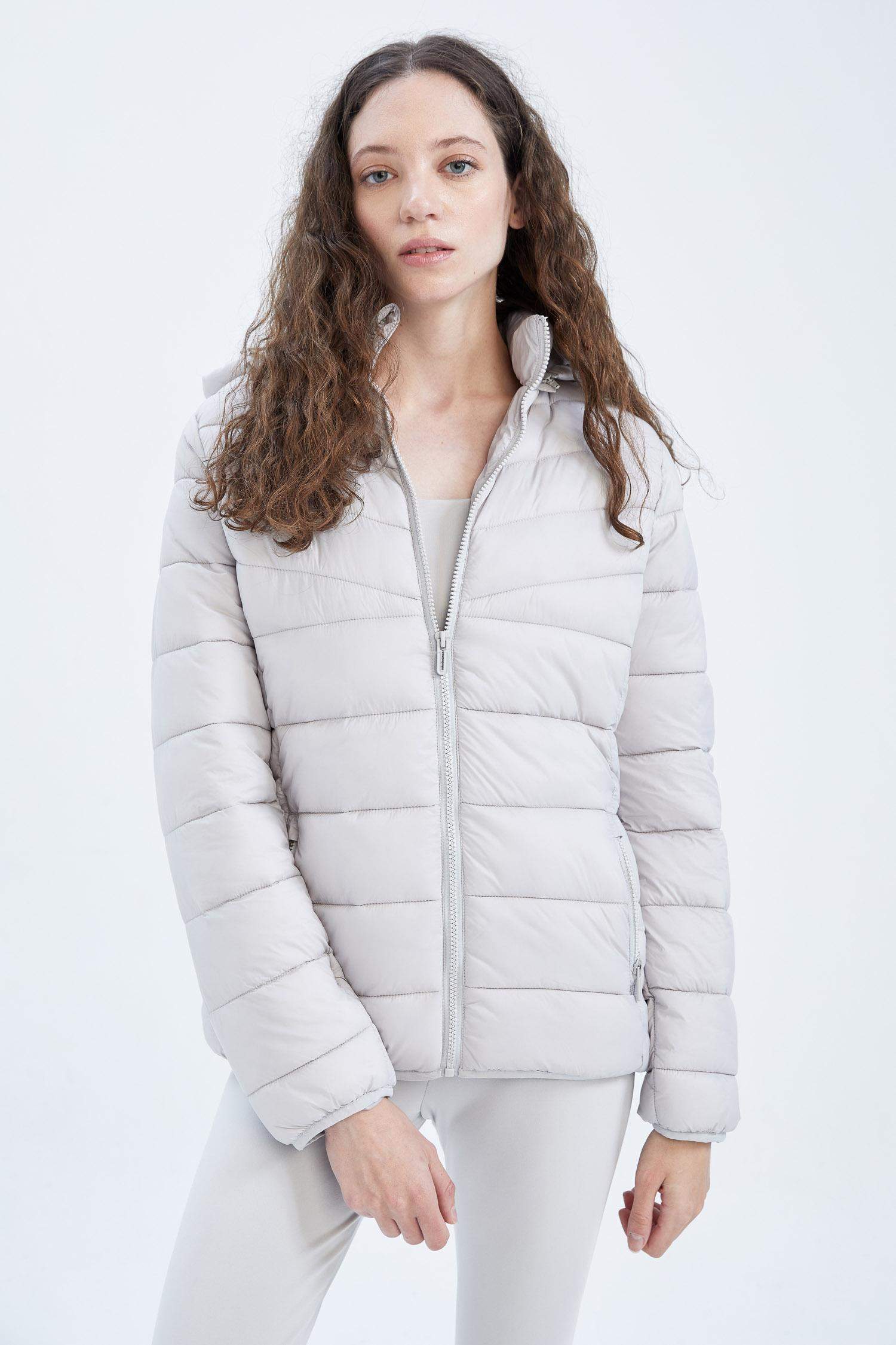 Water Repellent Windproof Defacto Fit Slim Fit Hooded Coat