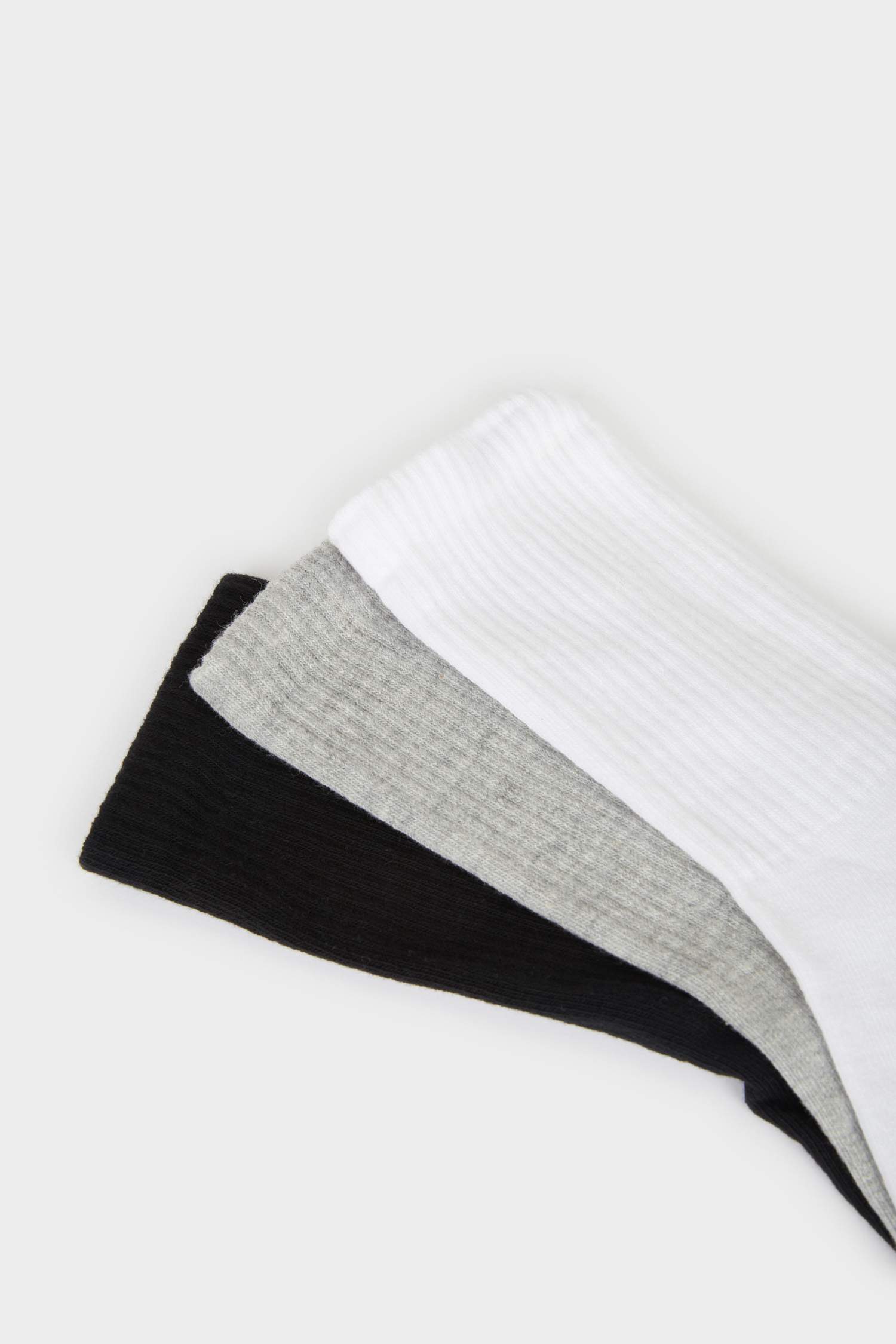 Erkek Rahat Lastikli 3'lü Pamuklu Uzun Çorap