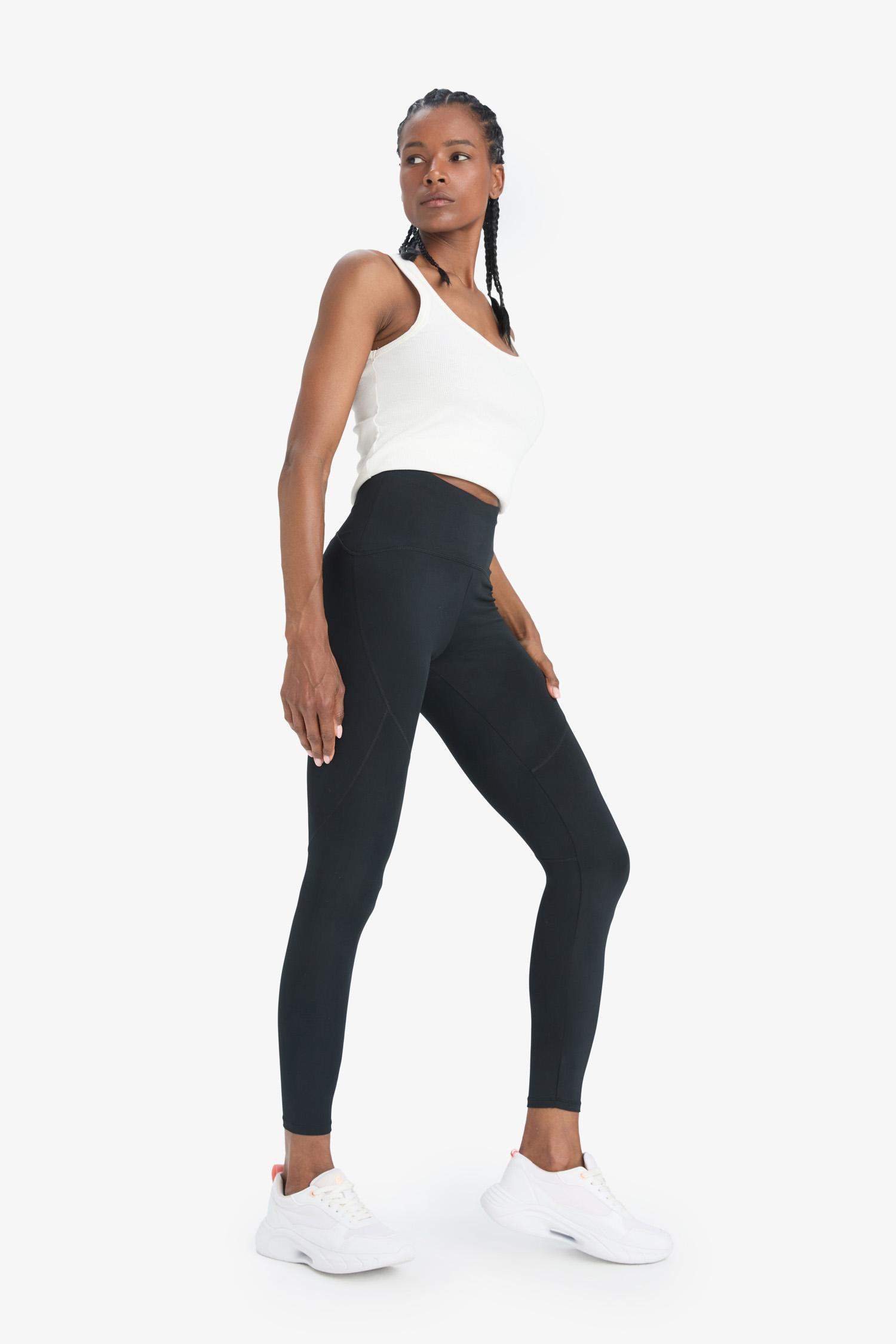 DeFactoFit Siyah Toparlayıcı Yüksek Bel Şekillendirici Esnek Sporcu Tayt