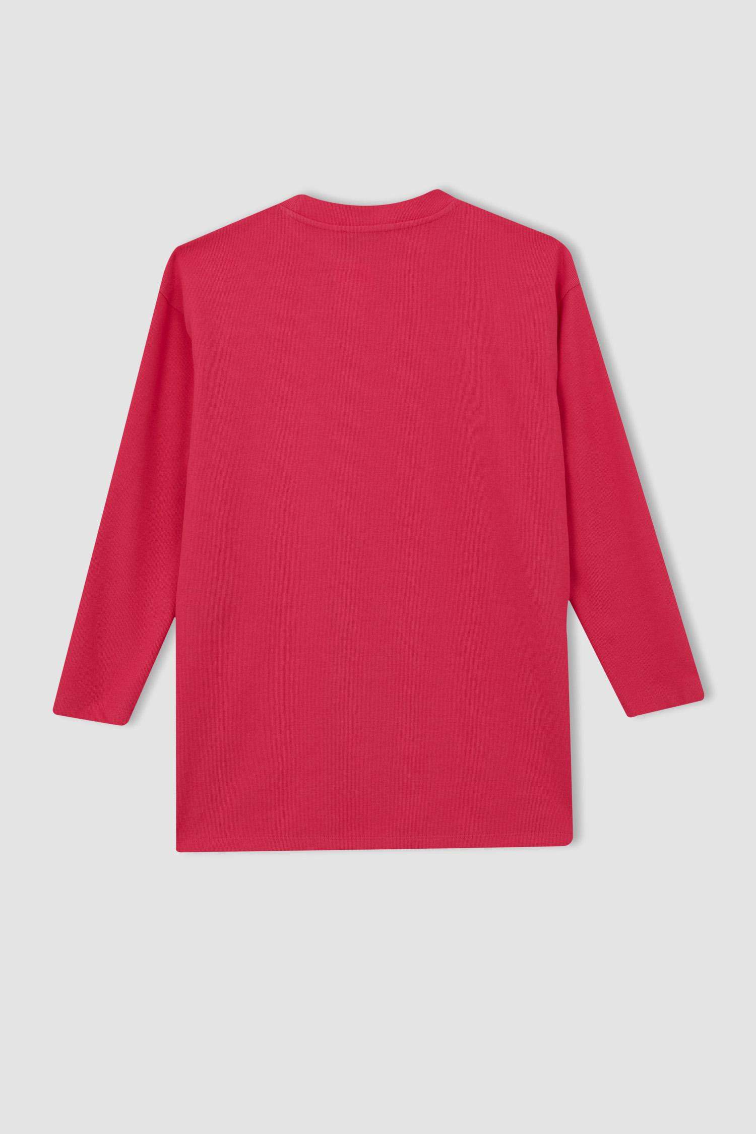 Regular Fit Fabric Long Sleeve Tunic