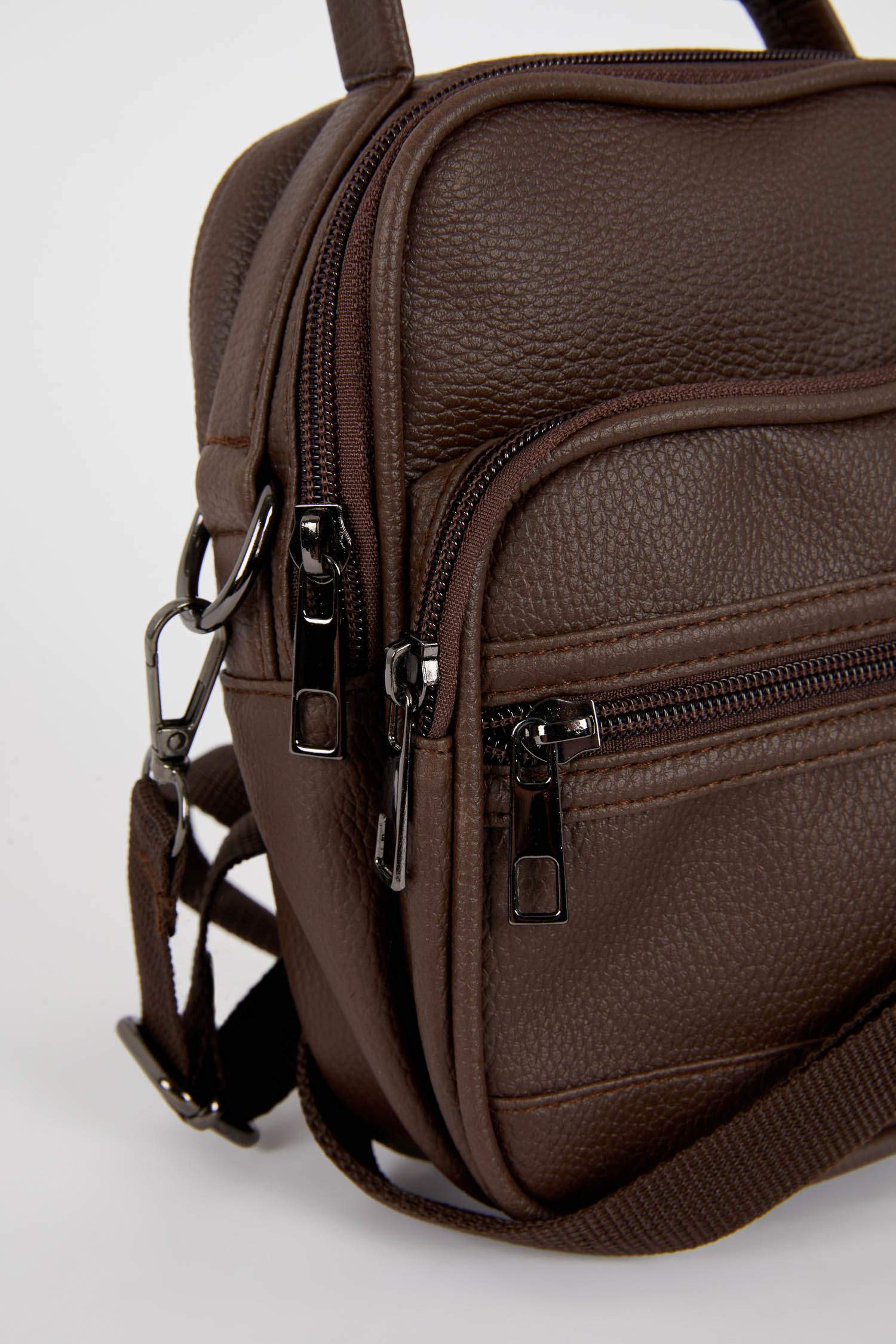 Brown Man Faux Leather Crossbody Bag 2691685 DeFacto