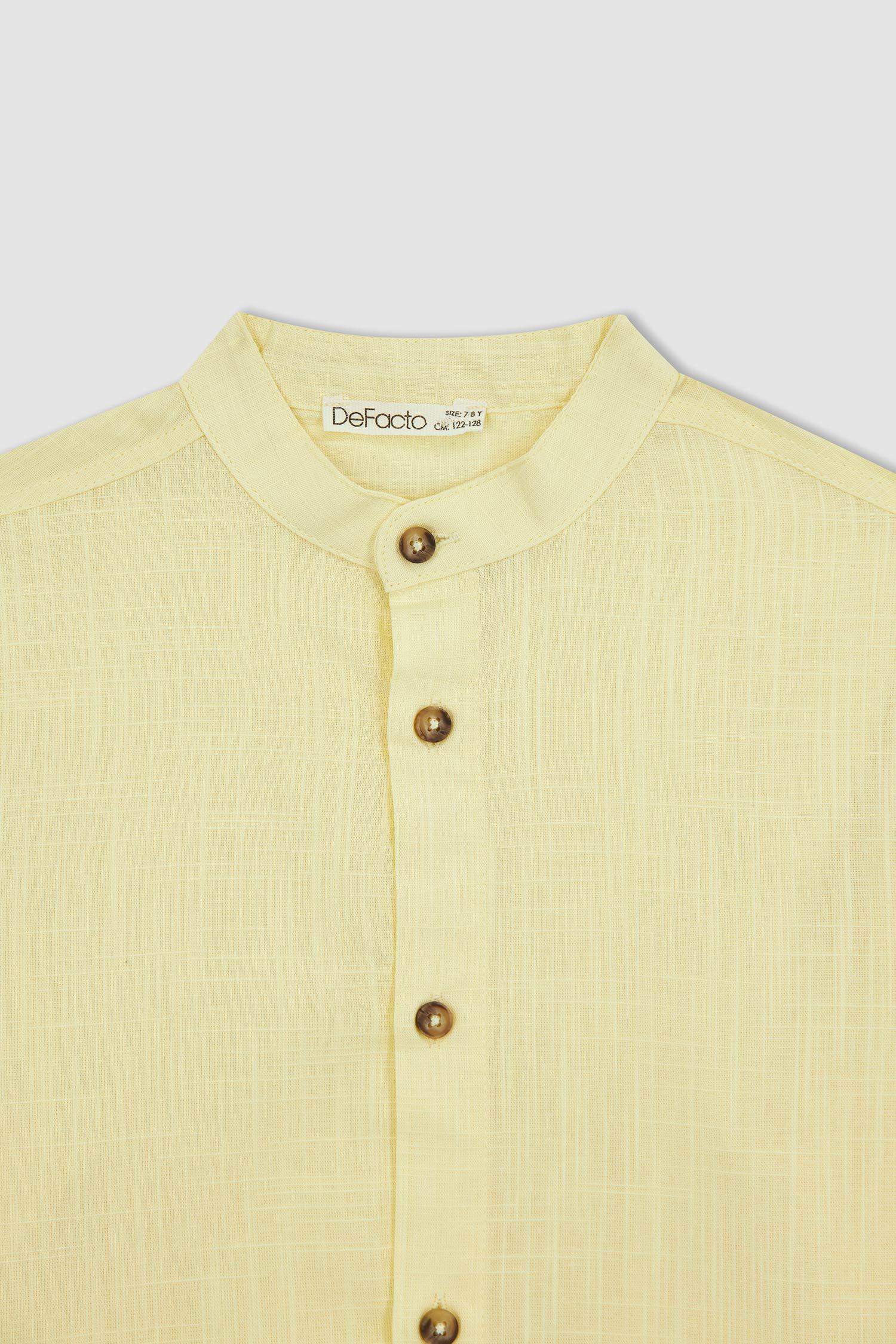 Сорочка з довгим рукавом з льону для хлопчиків