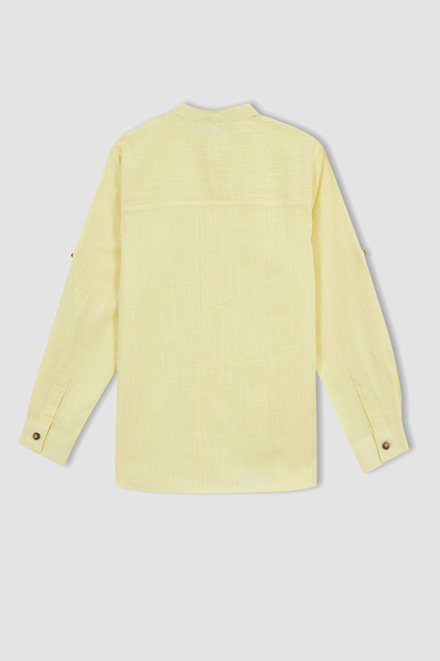 Сорочка з довгим рукавом з льону для хлопчиків