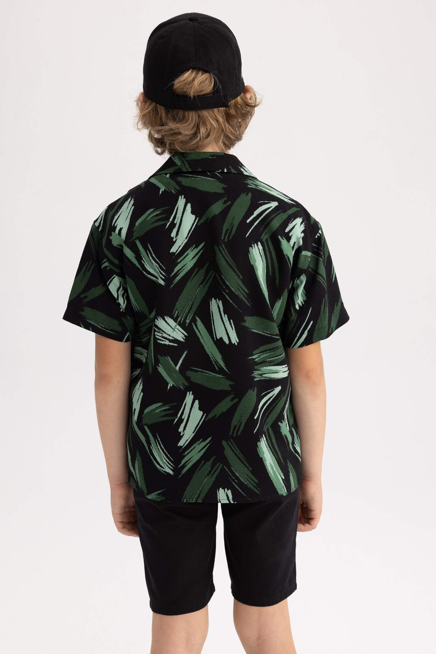 Boy Oversized Shirt - Dark Green - SB2510130A