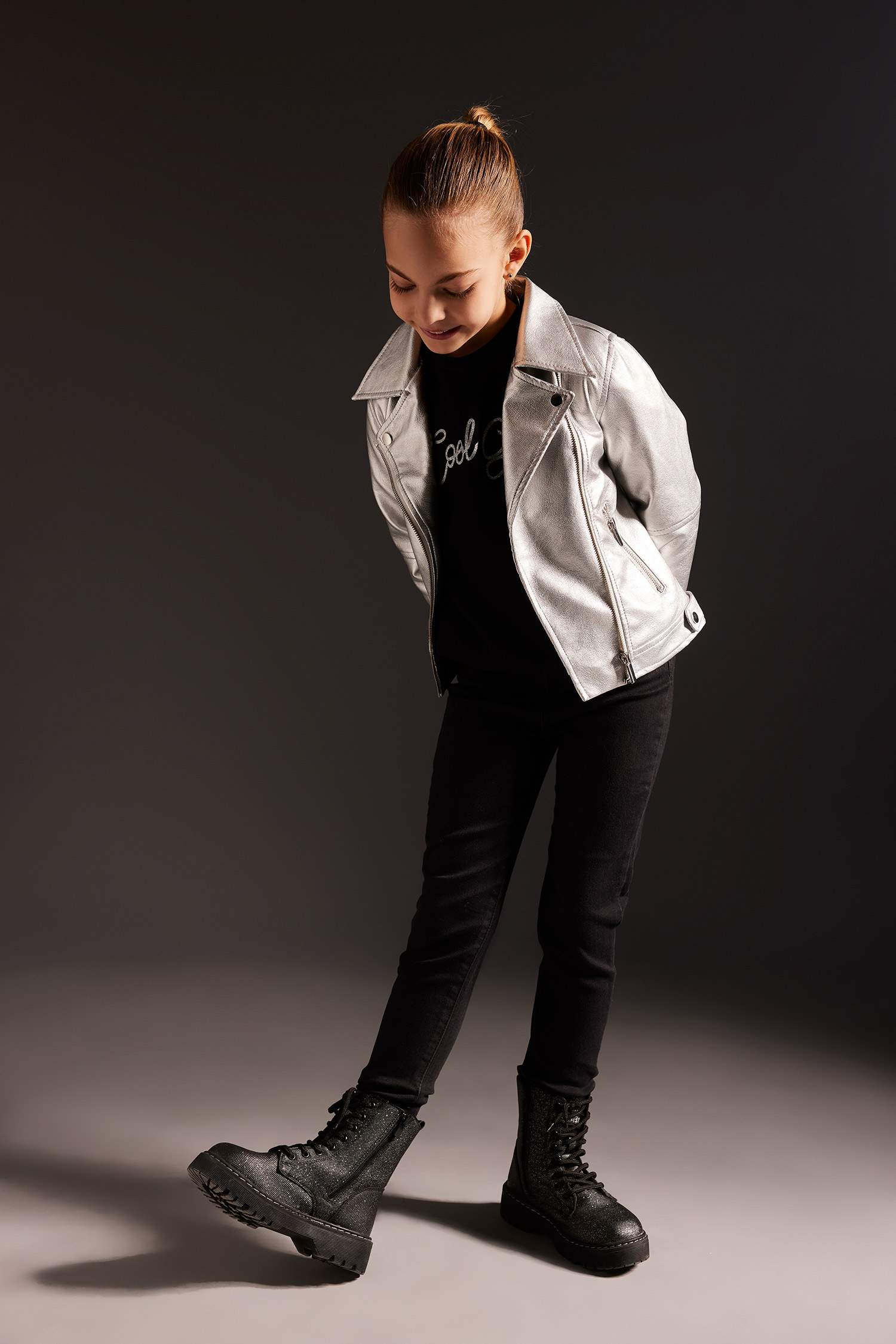 Girls Faux Leather Jacket