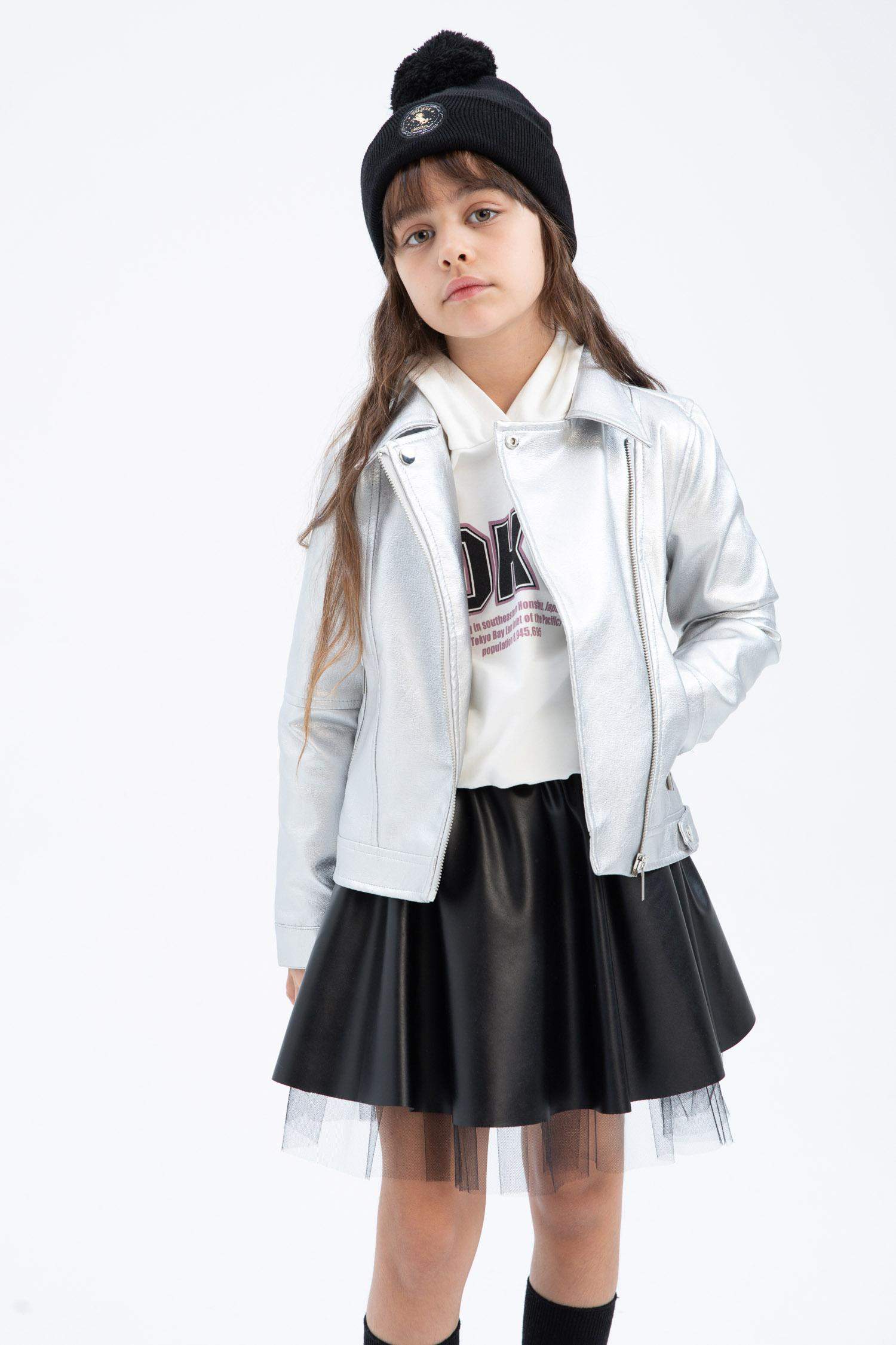 Girls Faux Leather Jacket