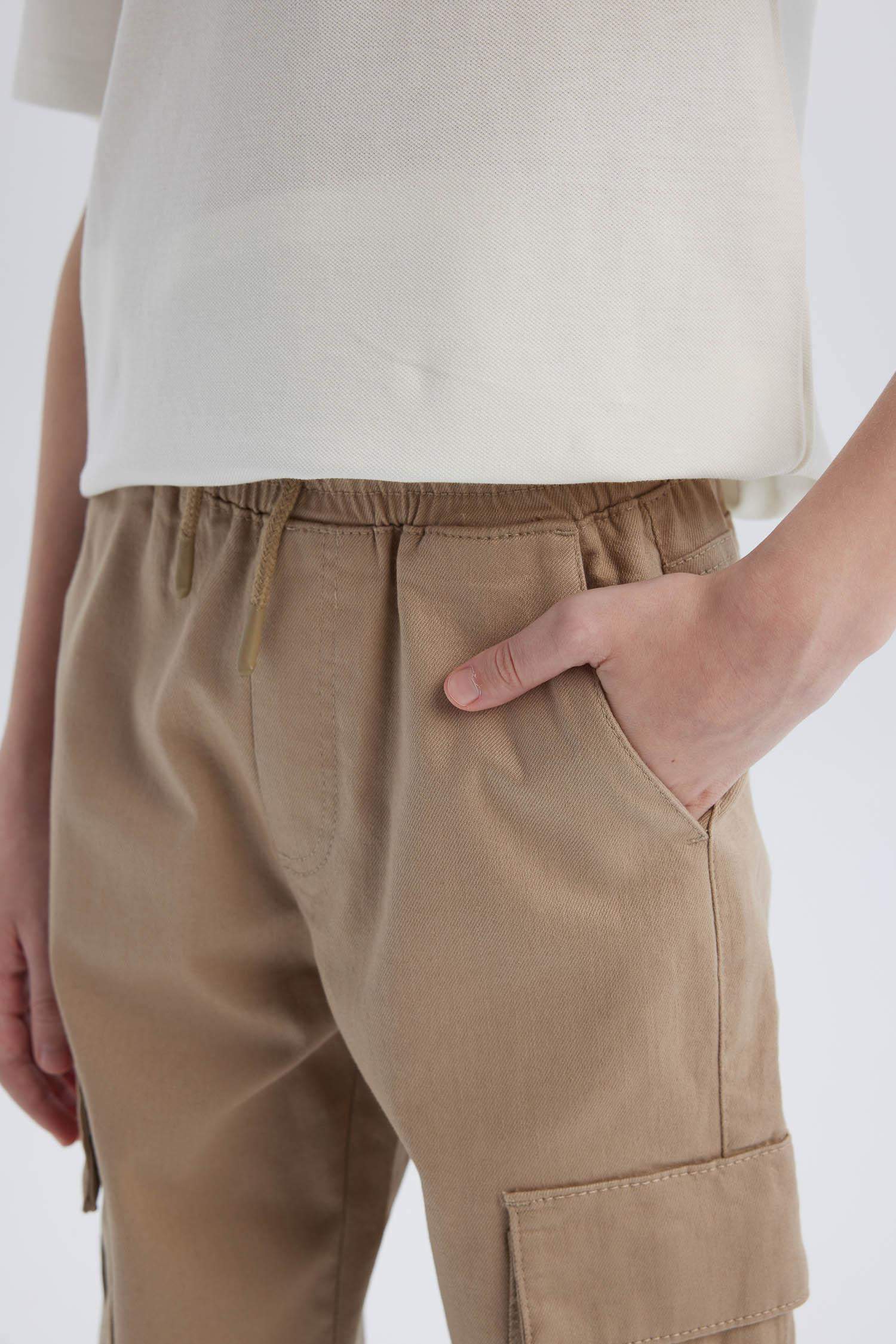 Erkek Çocuk Kargo Jogger Standart Paça Gabardin Pantolon