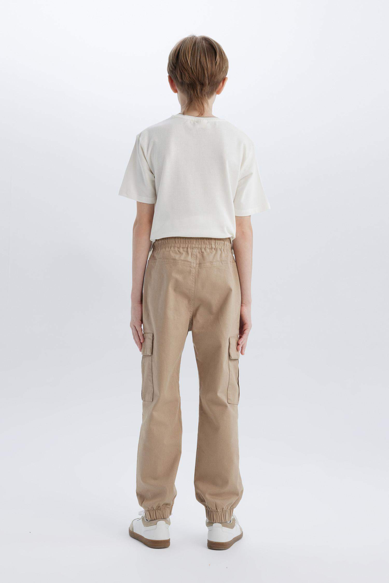 Erkek Çocuk Kargo Jogger Standart Paça Gabardin Pantolon