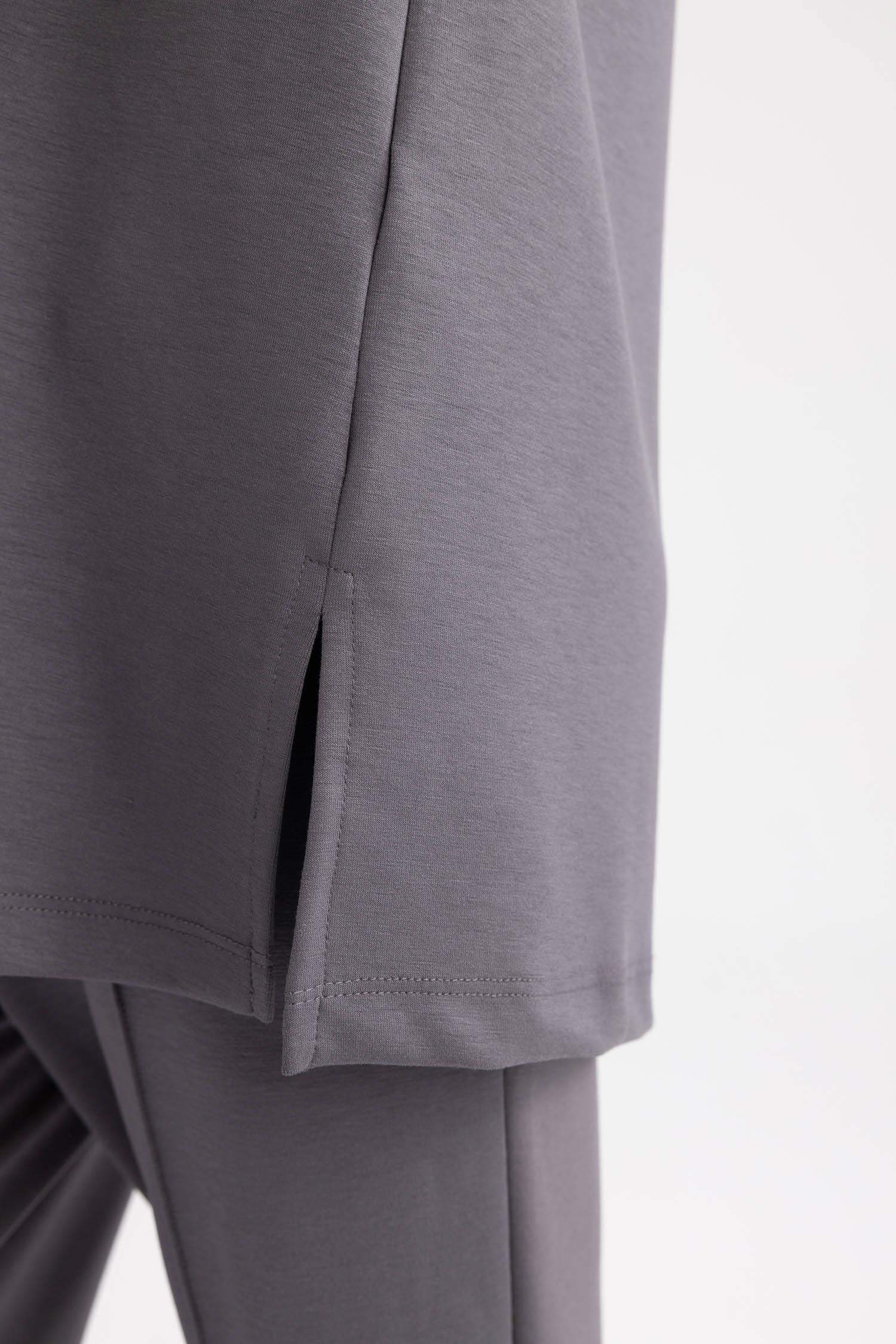 Relax Fit Crew Neck Sweatshirt Tunic