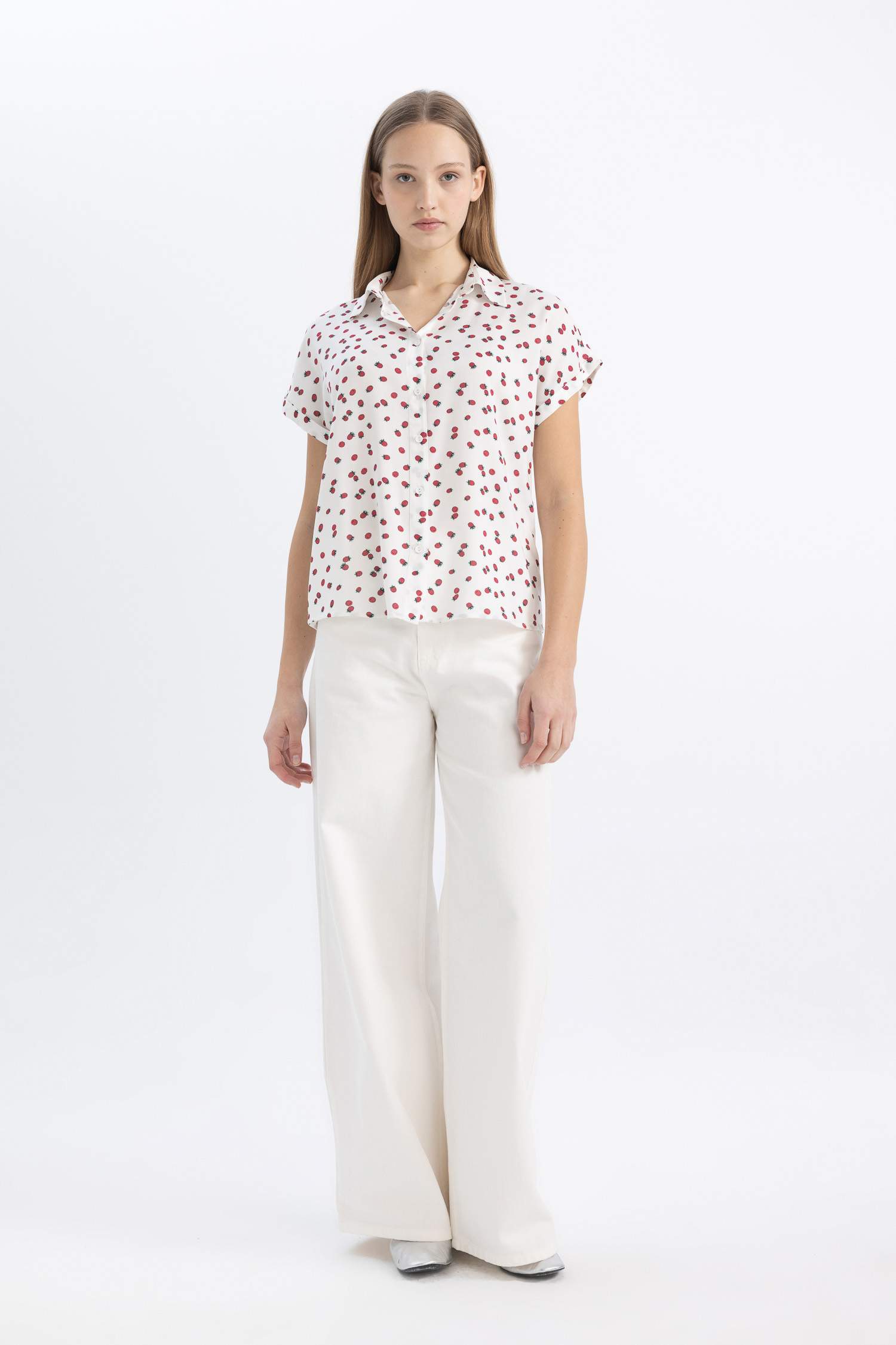 Chemise à manches courtess à Motifs