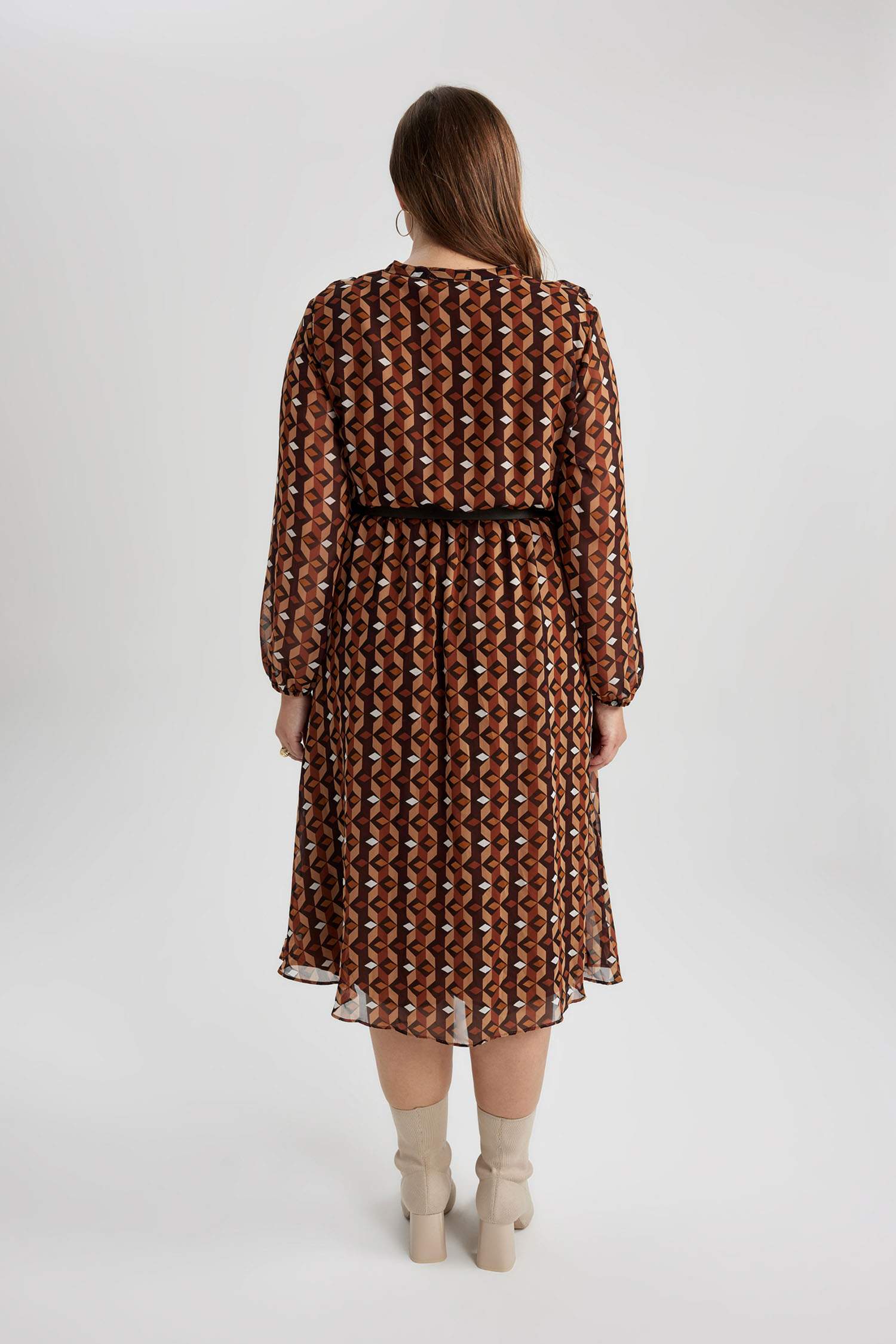 Printed Chiffon Maxi Dress