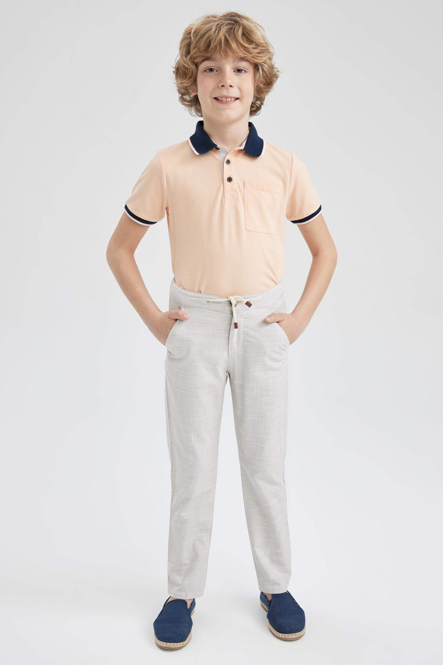 Boy Regular Fit Linen Look Trousers