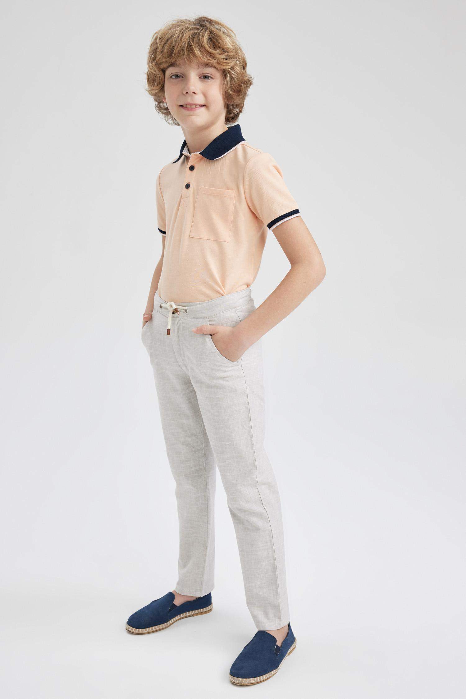 Boy Regular Fit Linen Look Trousers