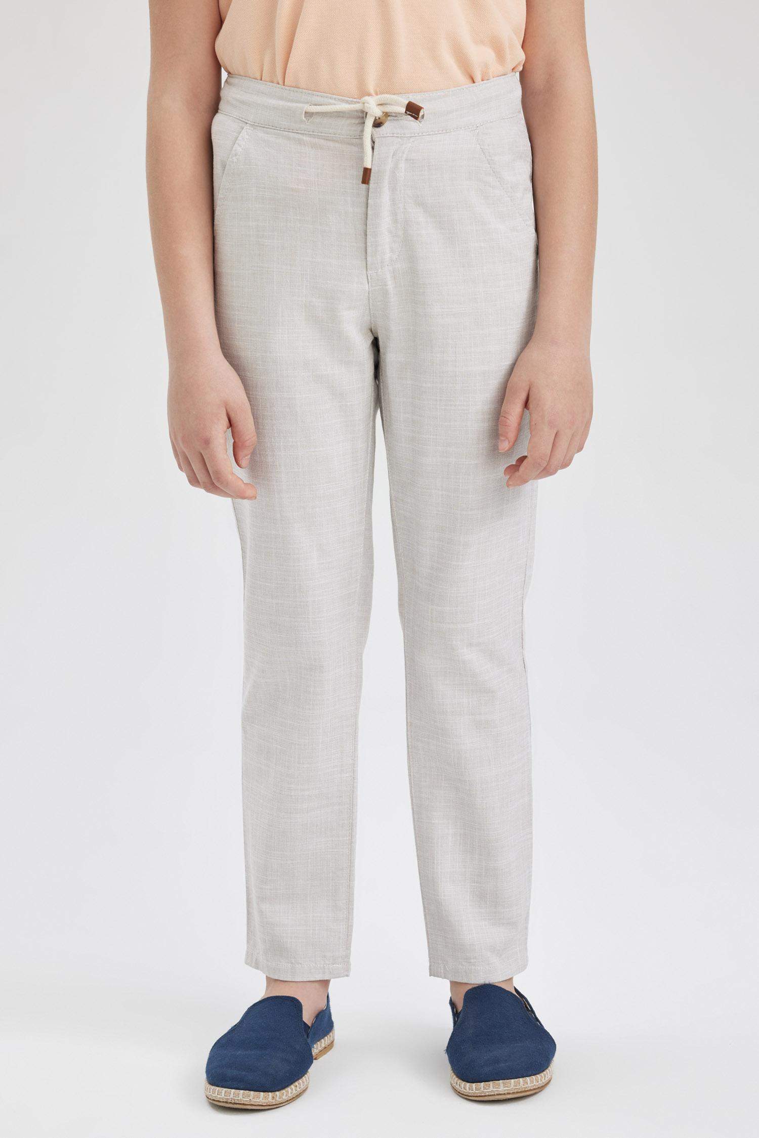 Boy Regular Fit Linen Look Trousers