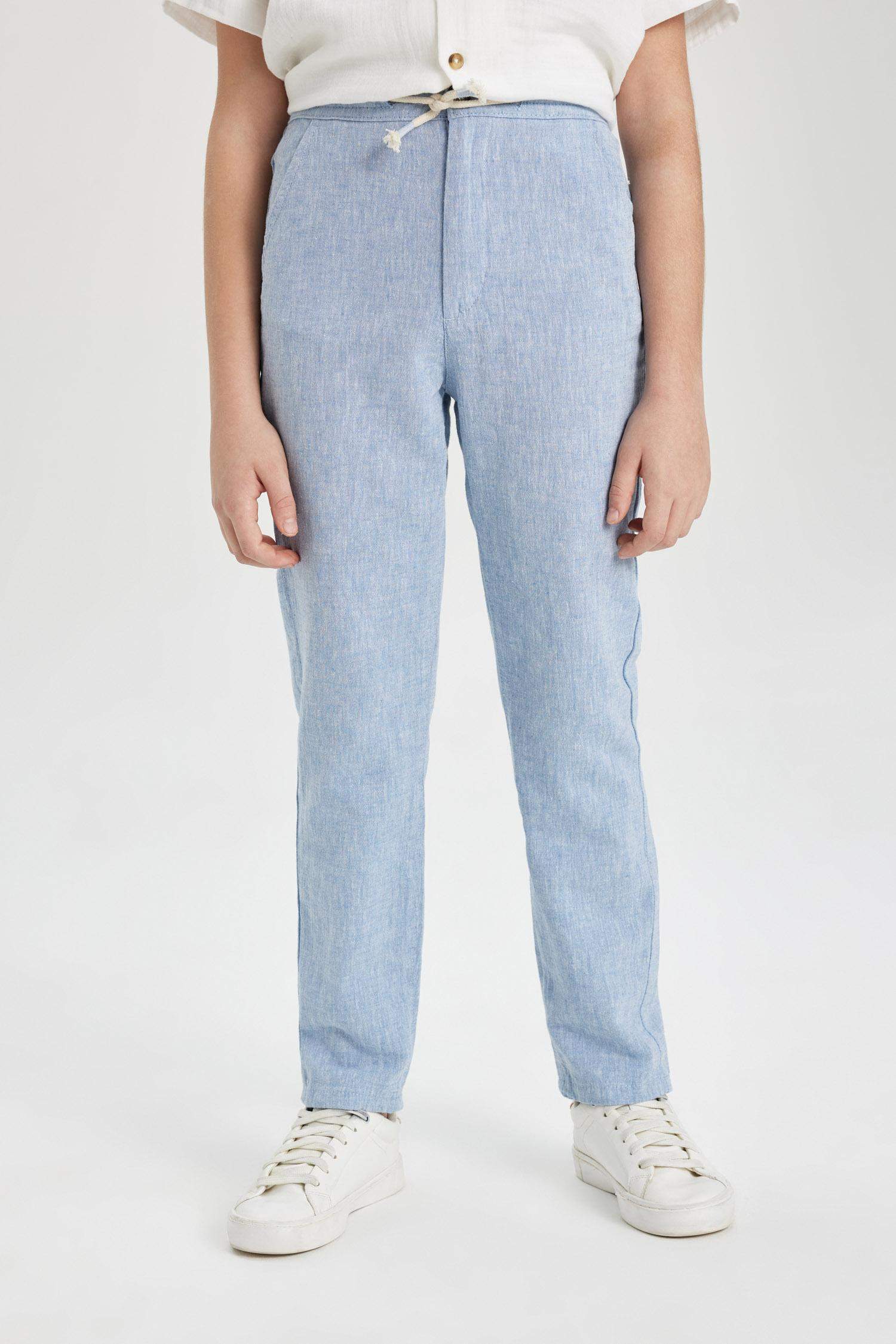 Брюки стандартного кроя из габардина для мальчиков