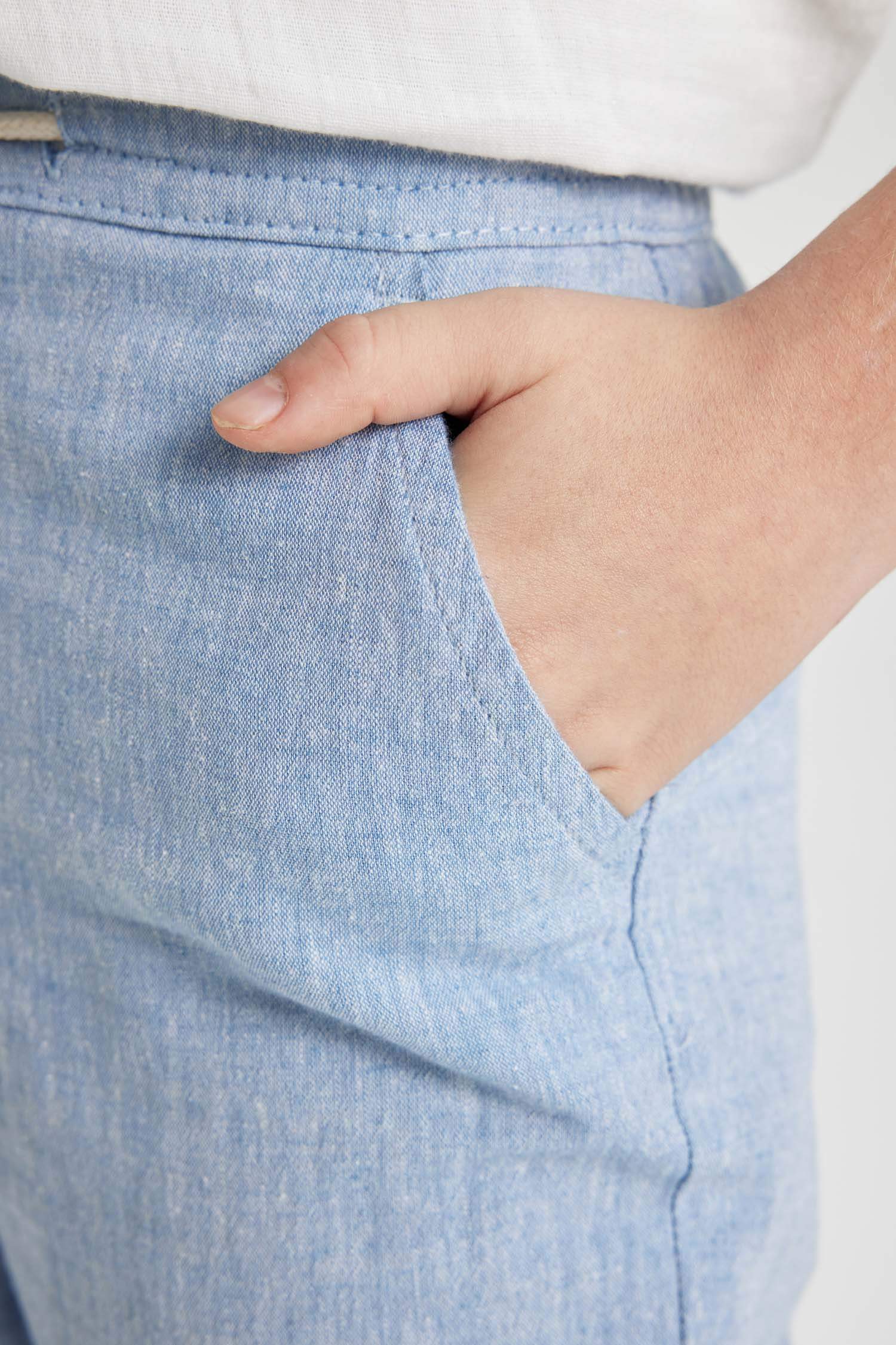 Брюки стандартного кроя из габардина для мальчиков