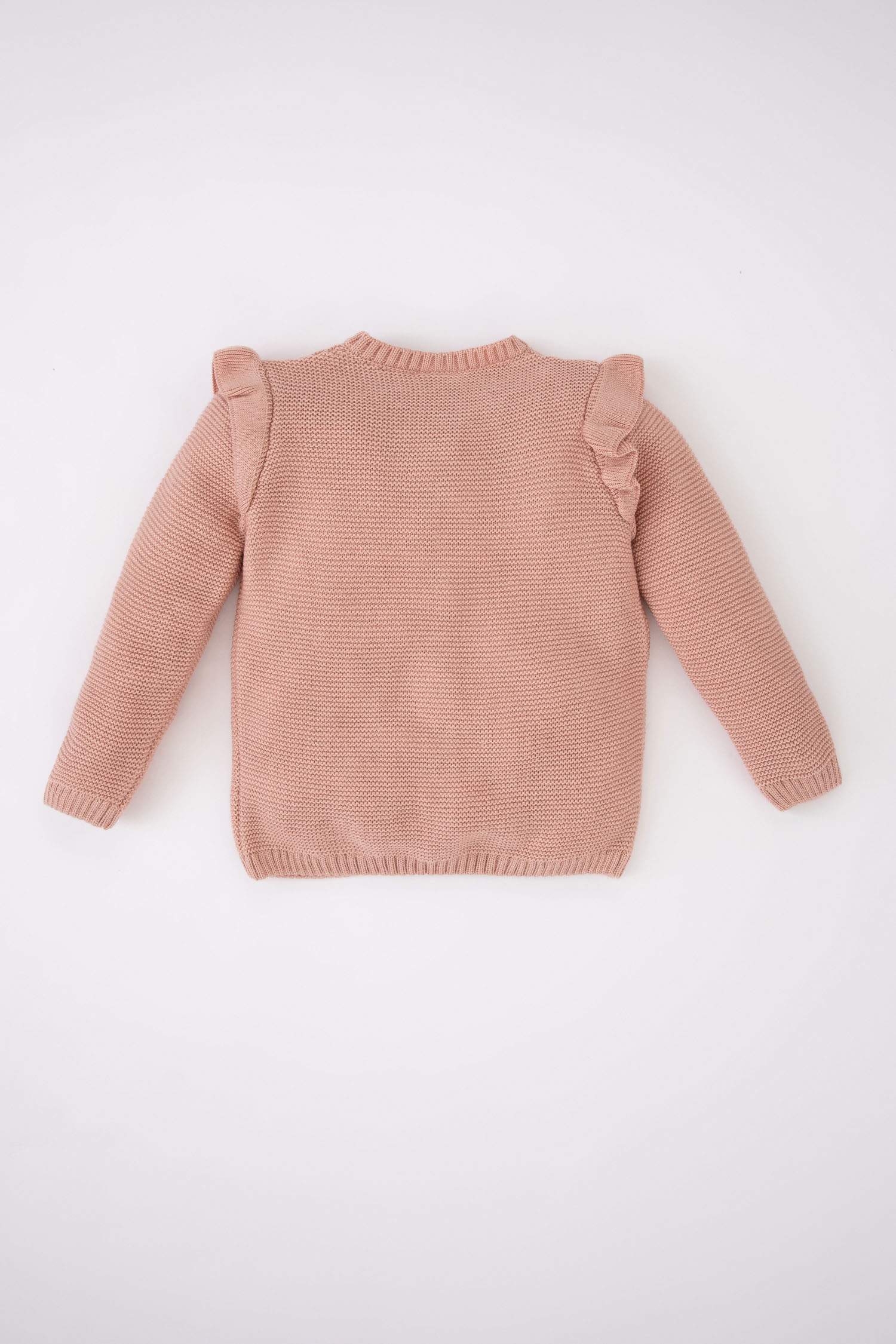 كارديجان مطبوع قصة عادية وياقة مستديرة