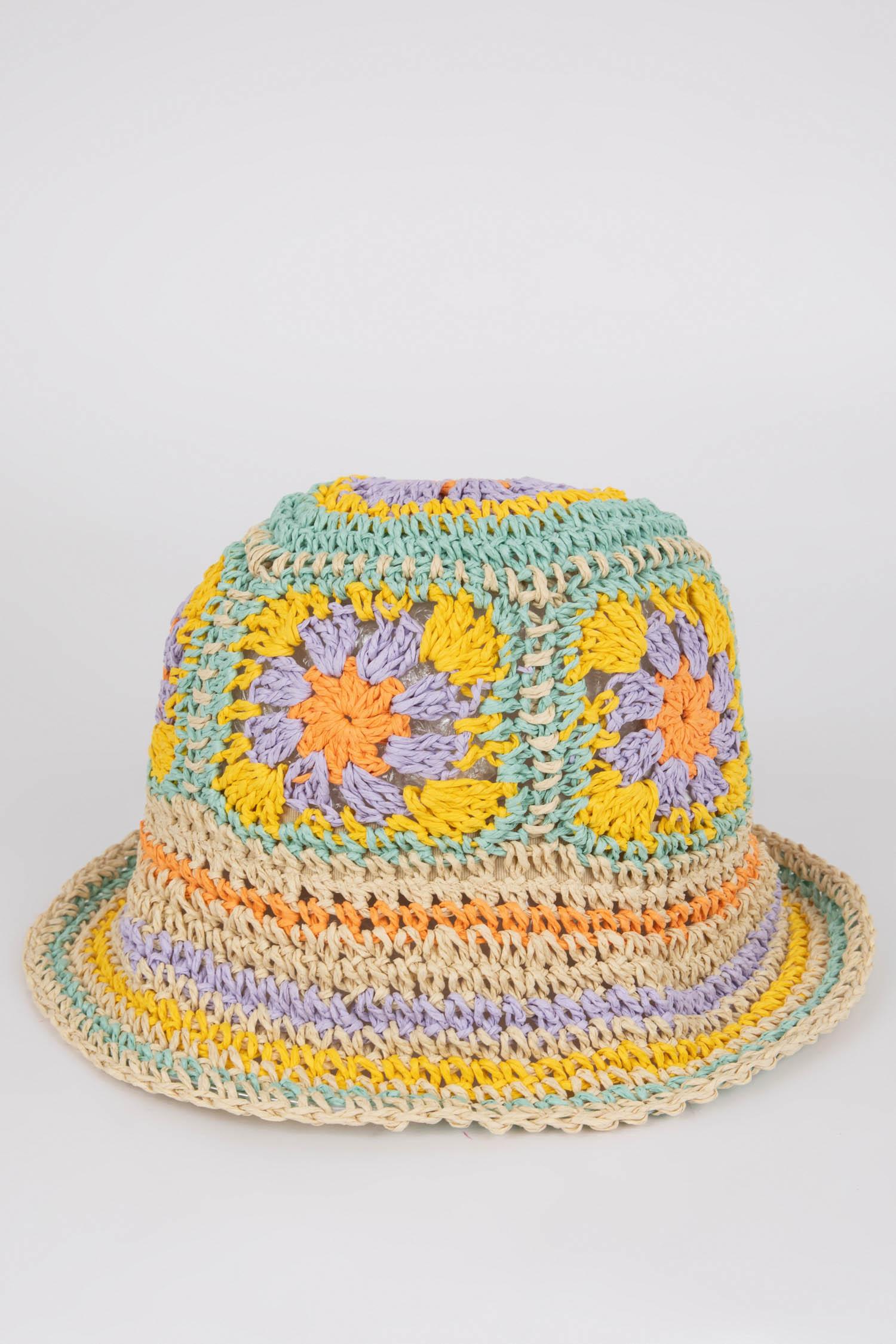 Chapeau De Cérémonie Femme 3CD Taille S/M - Couleur Orange Brique Ivoire, Occasion Parfait état