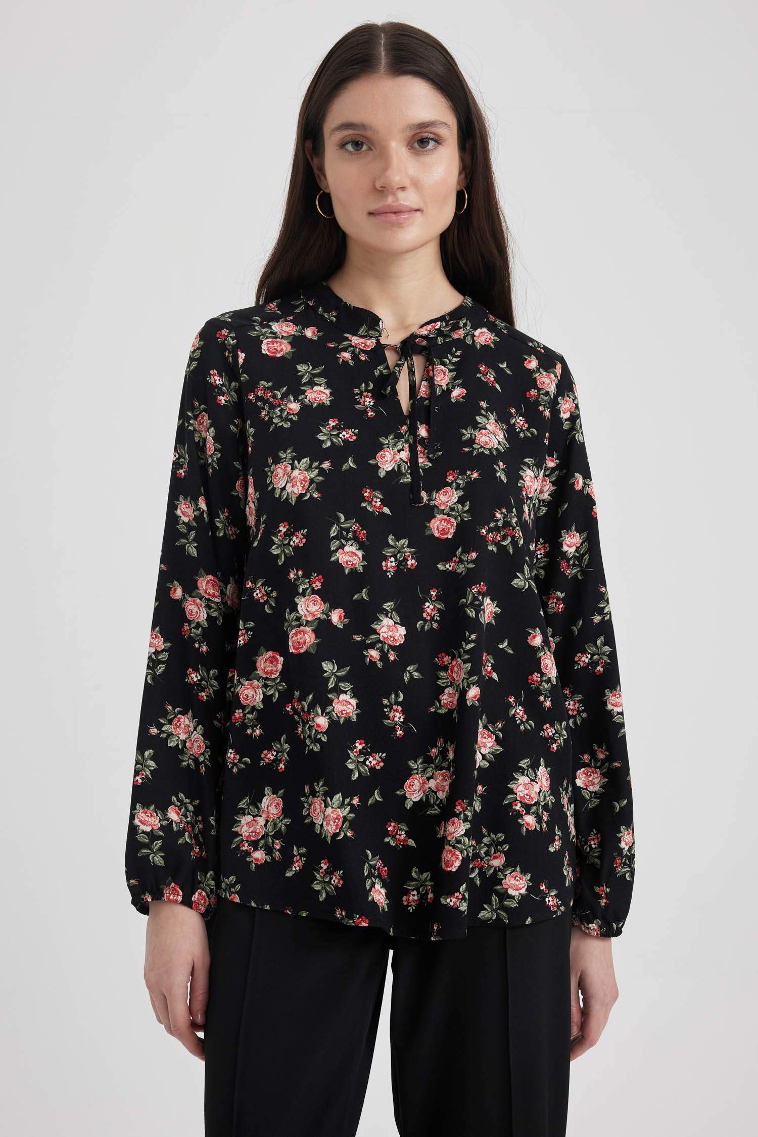 GinaLaura Collection women long sleeve shirt top blouse size EU L