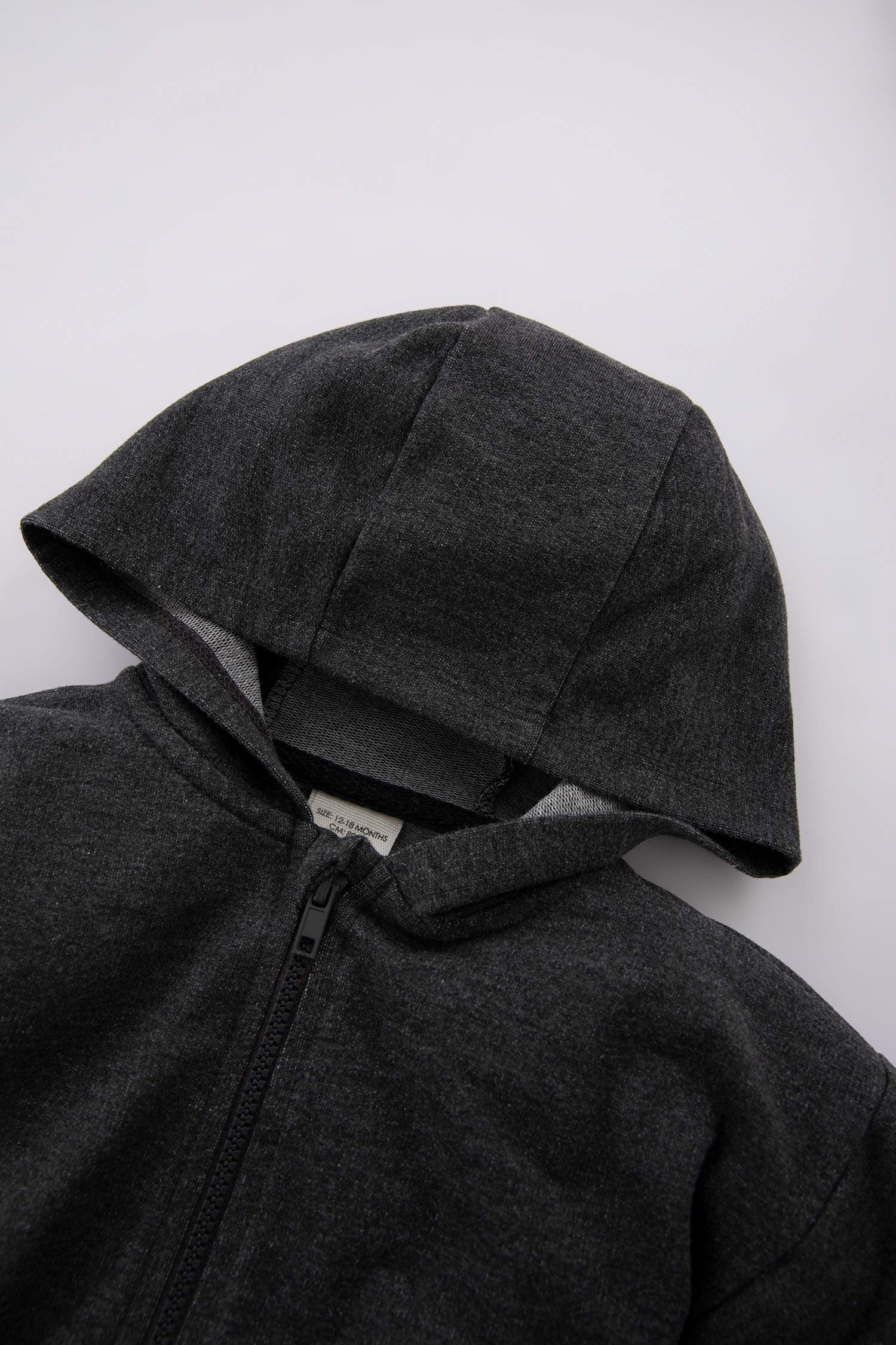 هودي ولادي قماش بقصة عادية وغطاء للرأس