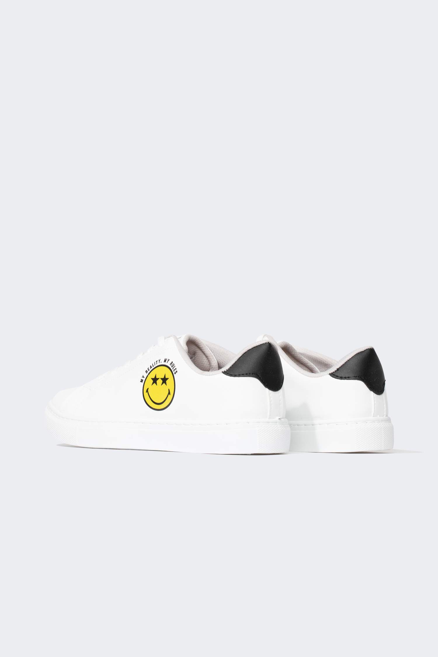 Kadın SmileyWorld Düz Taban Suni Deri Bağcıklı Sneaker