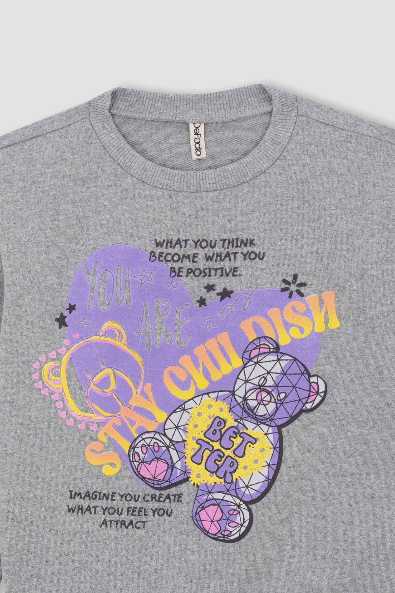 Світшот стандартного крою з тонкої тканини для дівчаток