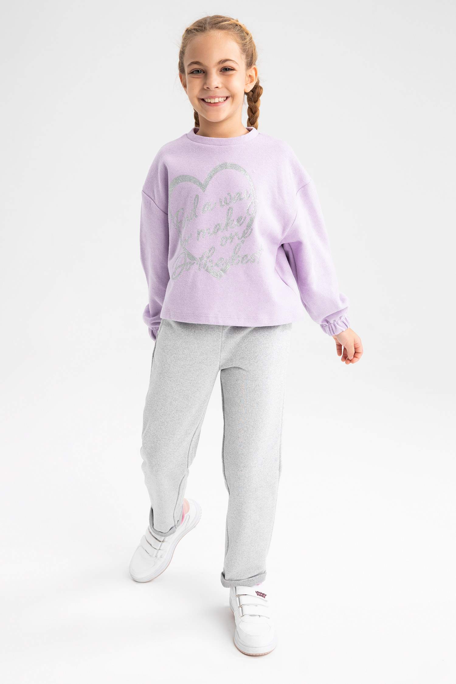 سويت شيرت كروب بناتي بياقة دائرية