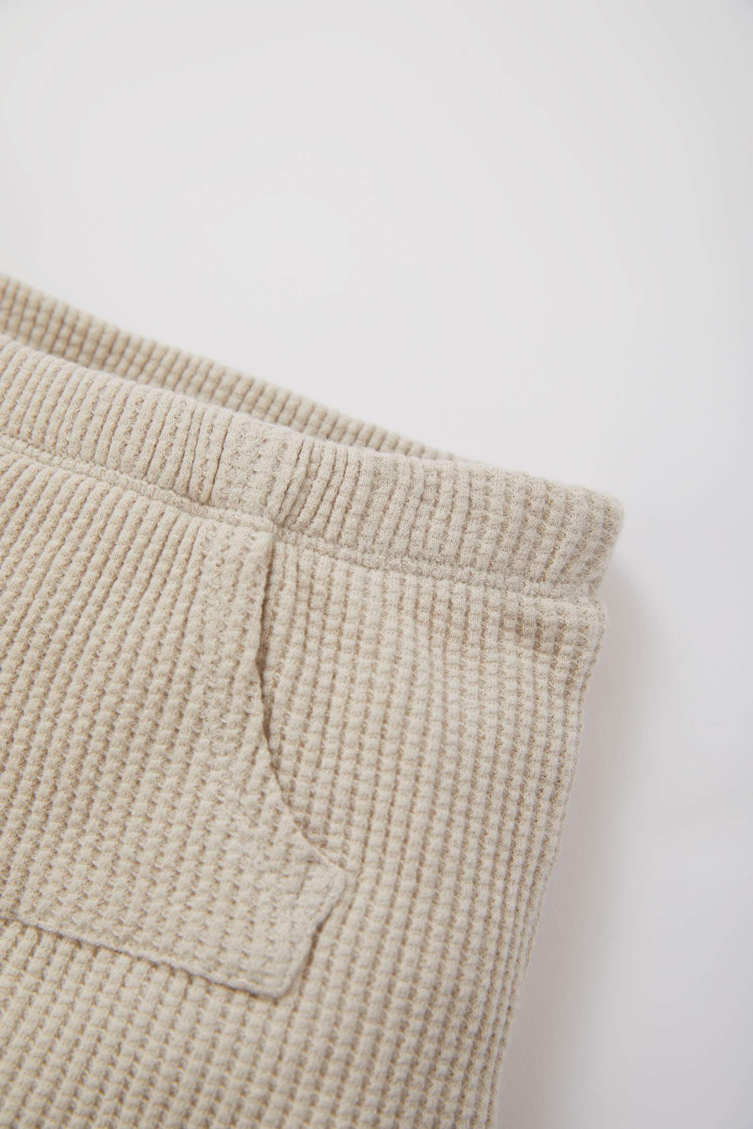 Baby Boy Regular Fit Waffle Shorts