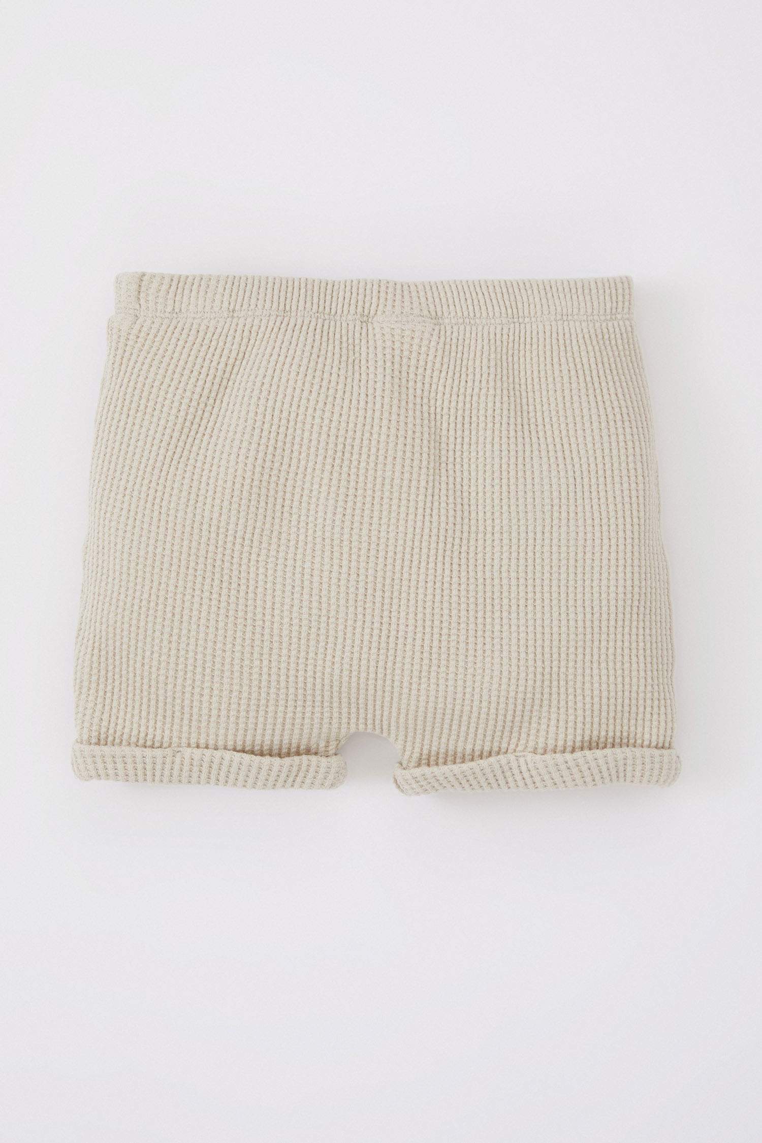 Baby Boy Regular Fit Waffle Shorts