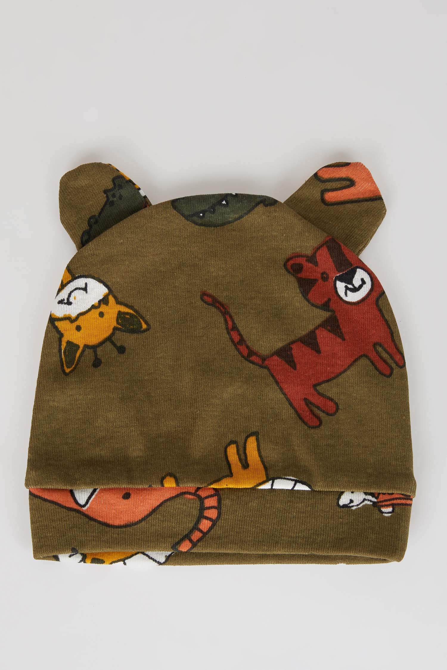 Erkek Bebek Yenidoğan Pamuklu Mama Önlüğü Bere Takım