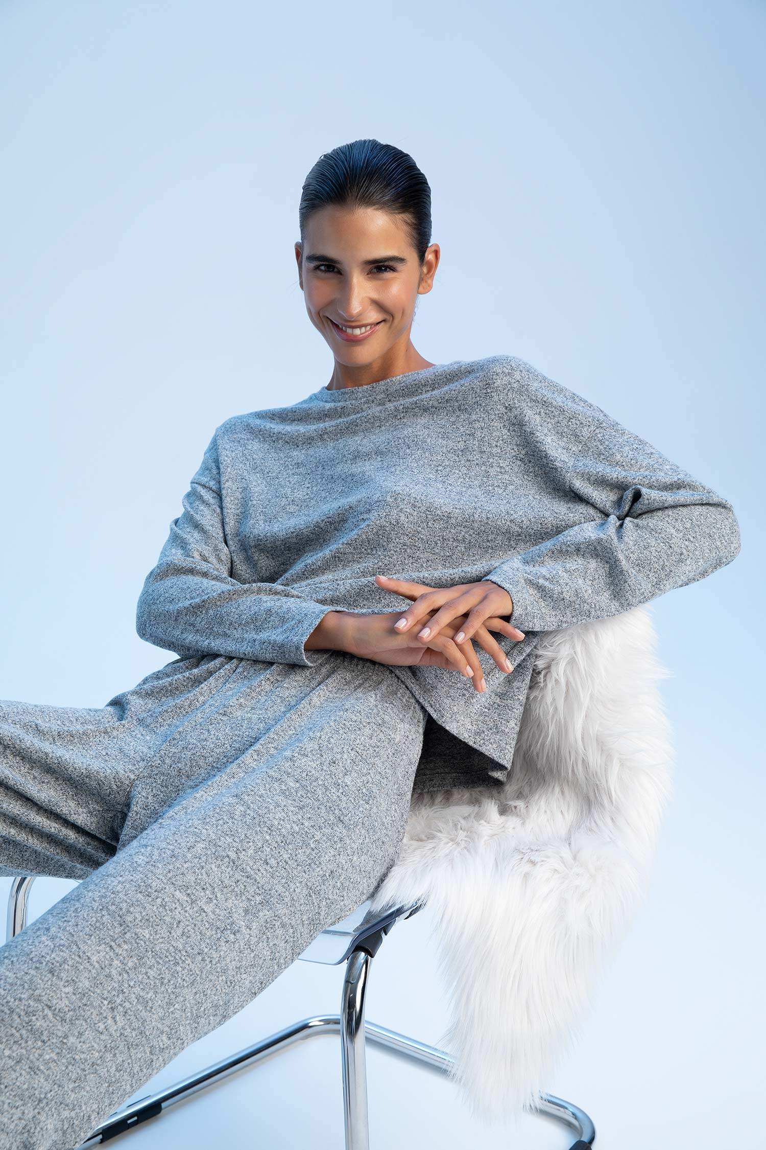 Fall in Love Regular Fit Basic Viscose Pajama Top