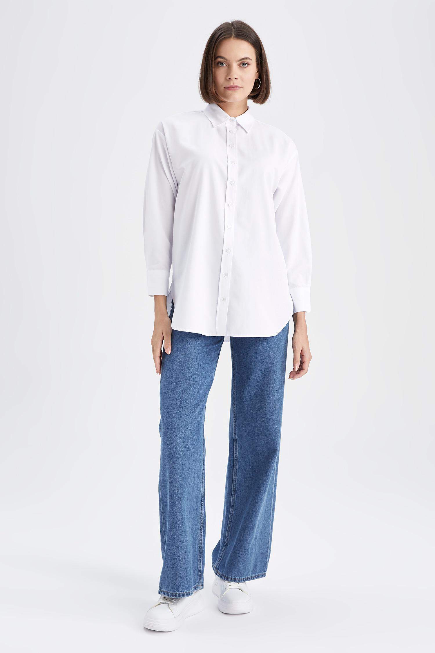 Туника свободного кроя из поплина