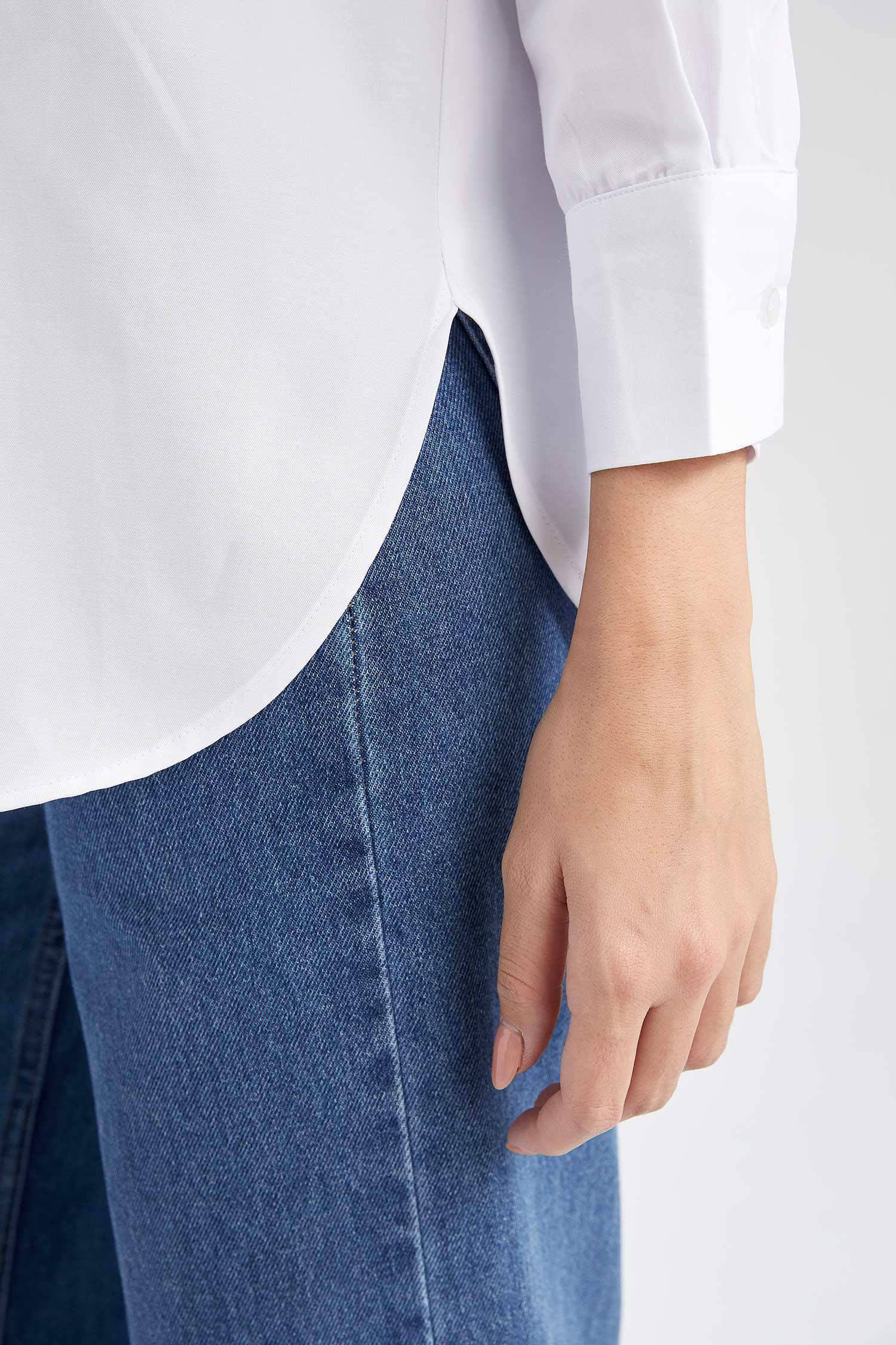 Туника свободного кроя из поплина