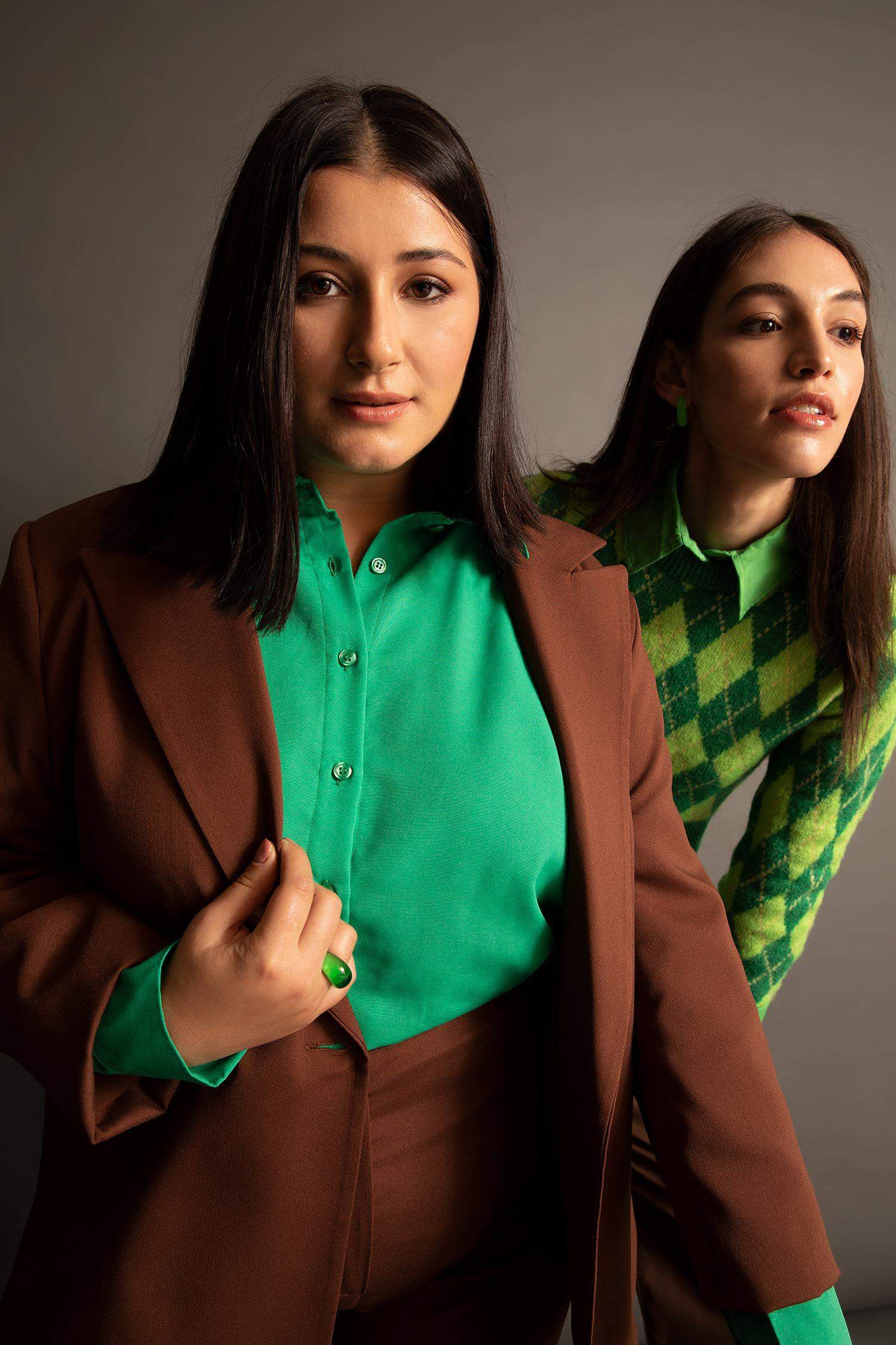 جاكيت بليزر مقاس كبير قصة عادية بياقة جاكيت من DF Plus