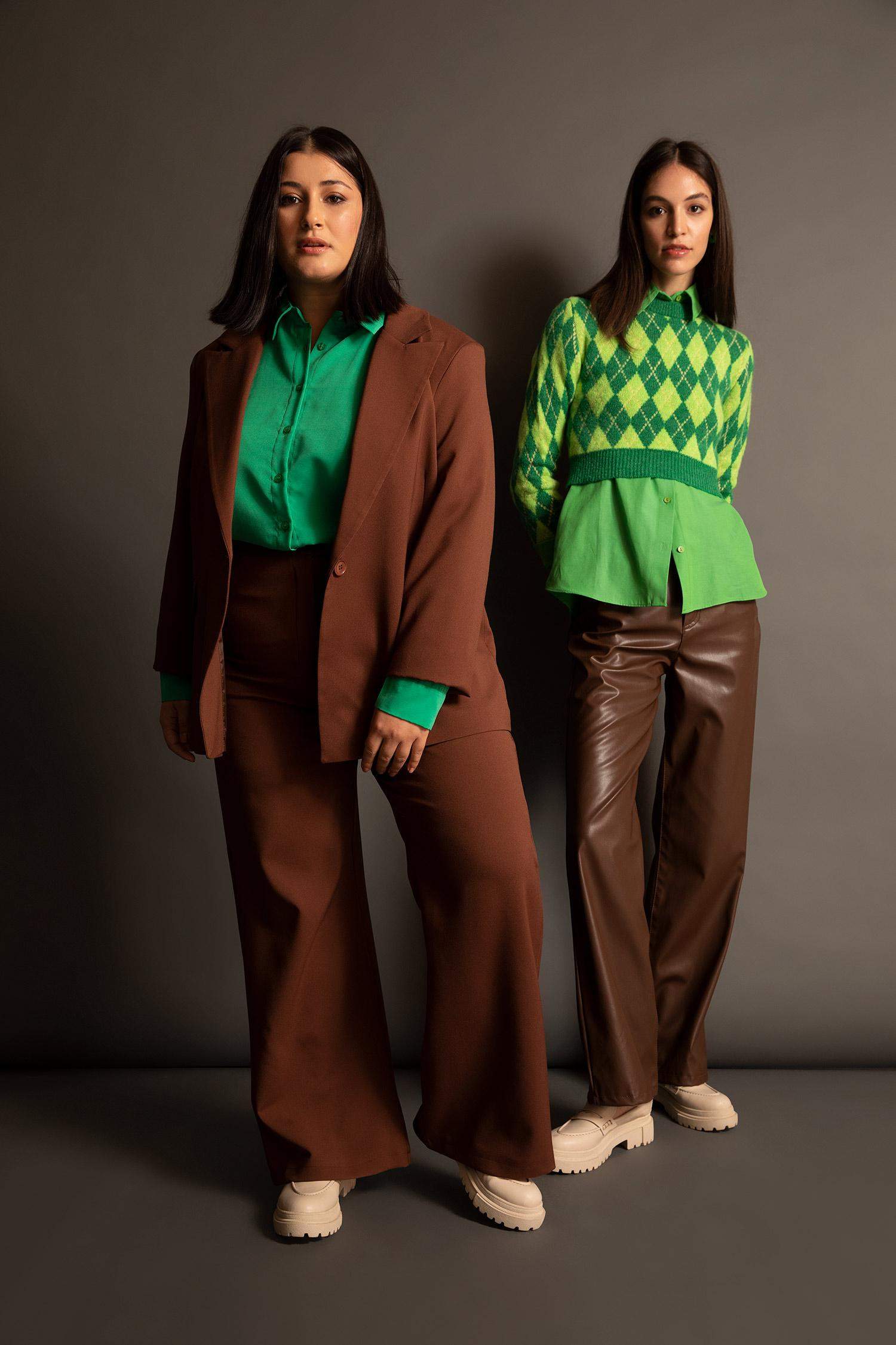 جاكيت بليزر مقاس كبير قصة عادية بياقة جاكيت من DF Plus