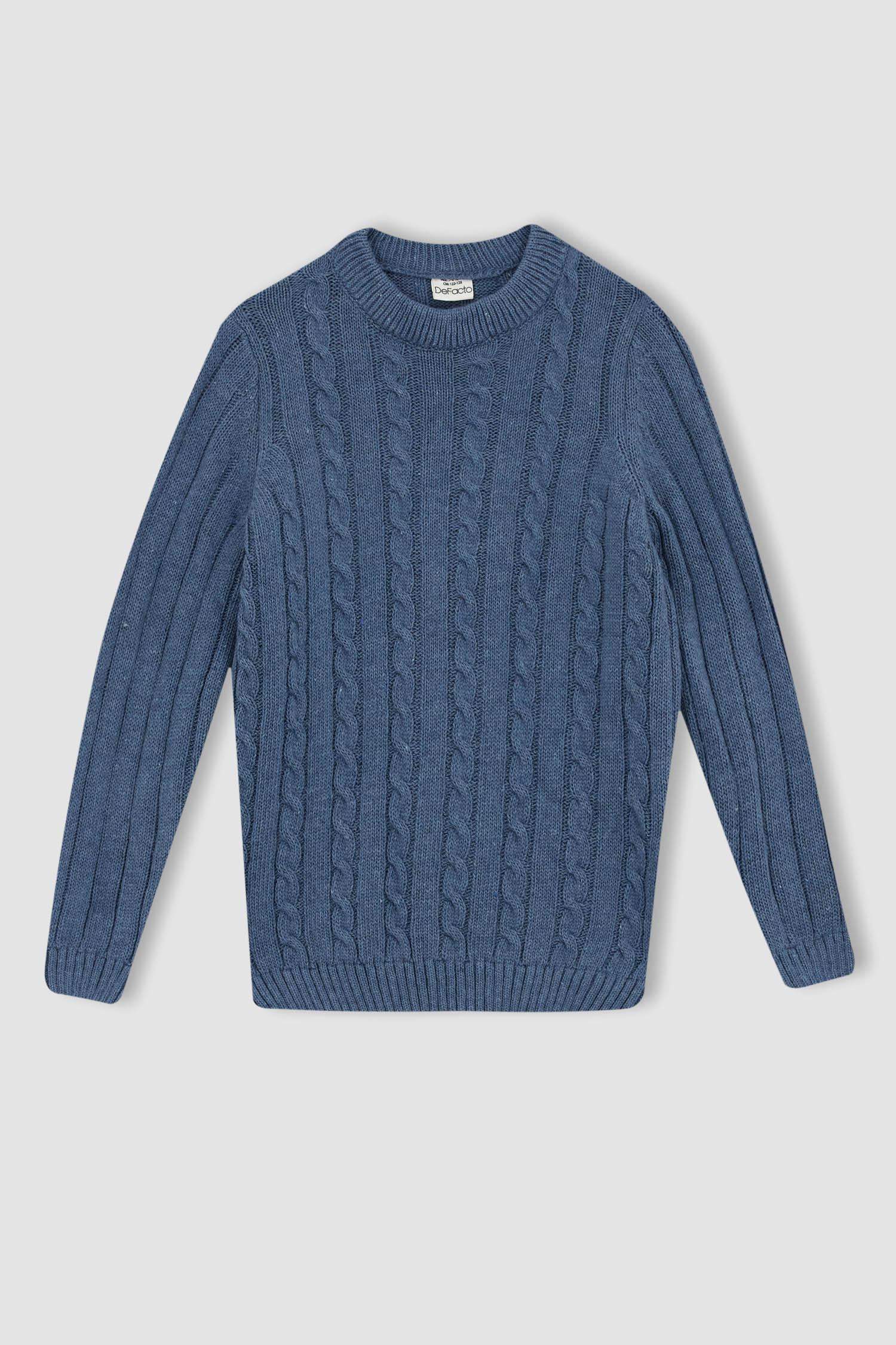 Пуловер стандартного кроя с круглым вырезом Акрил для мальчиков