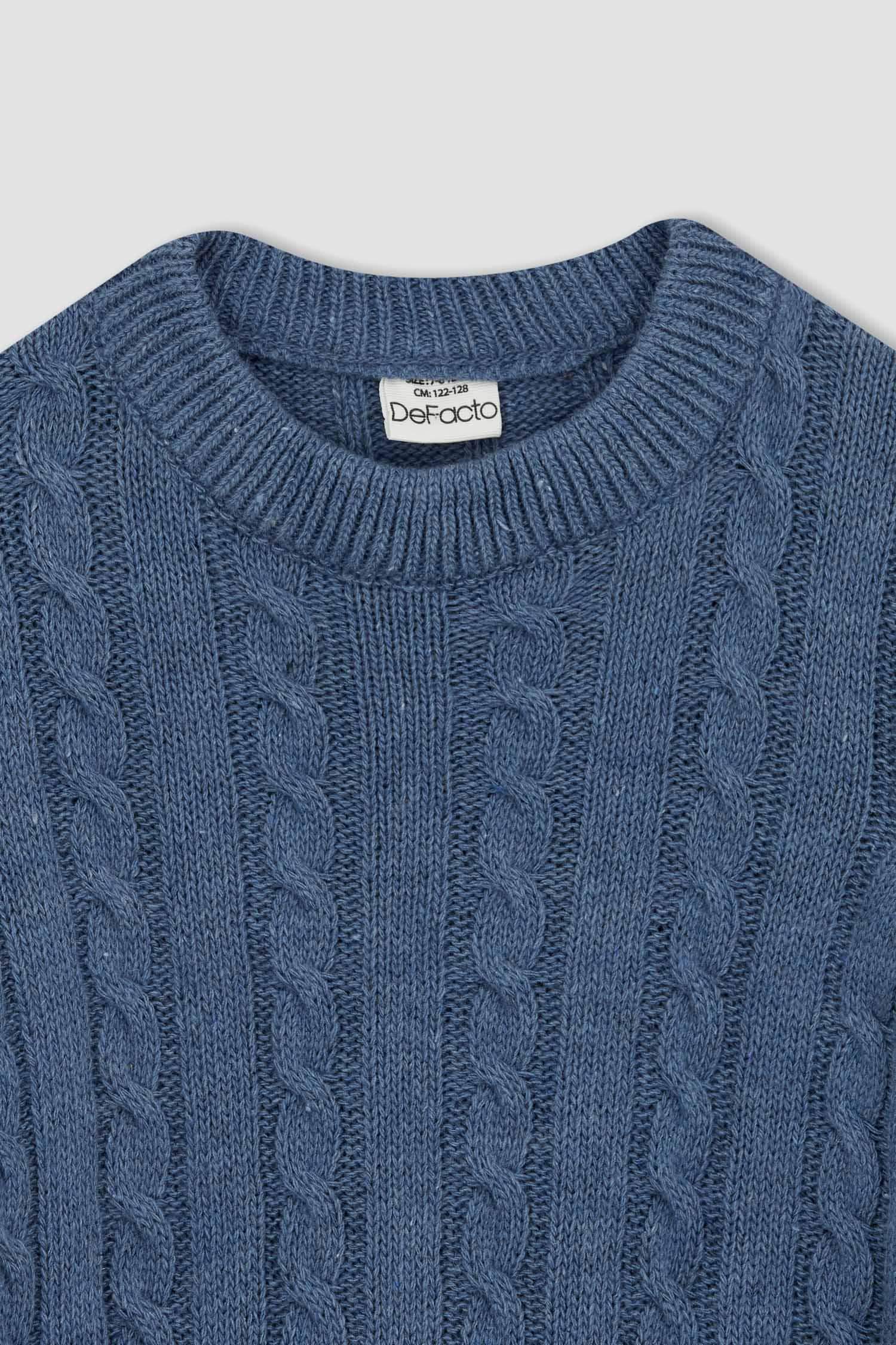 Пуловер стандартного кроя с круглым вырезом Акрил для мальчиков