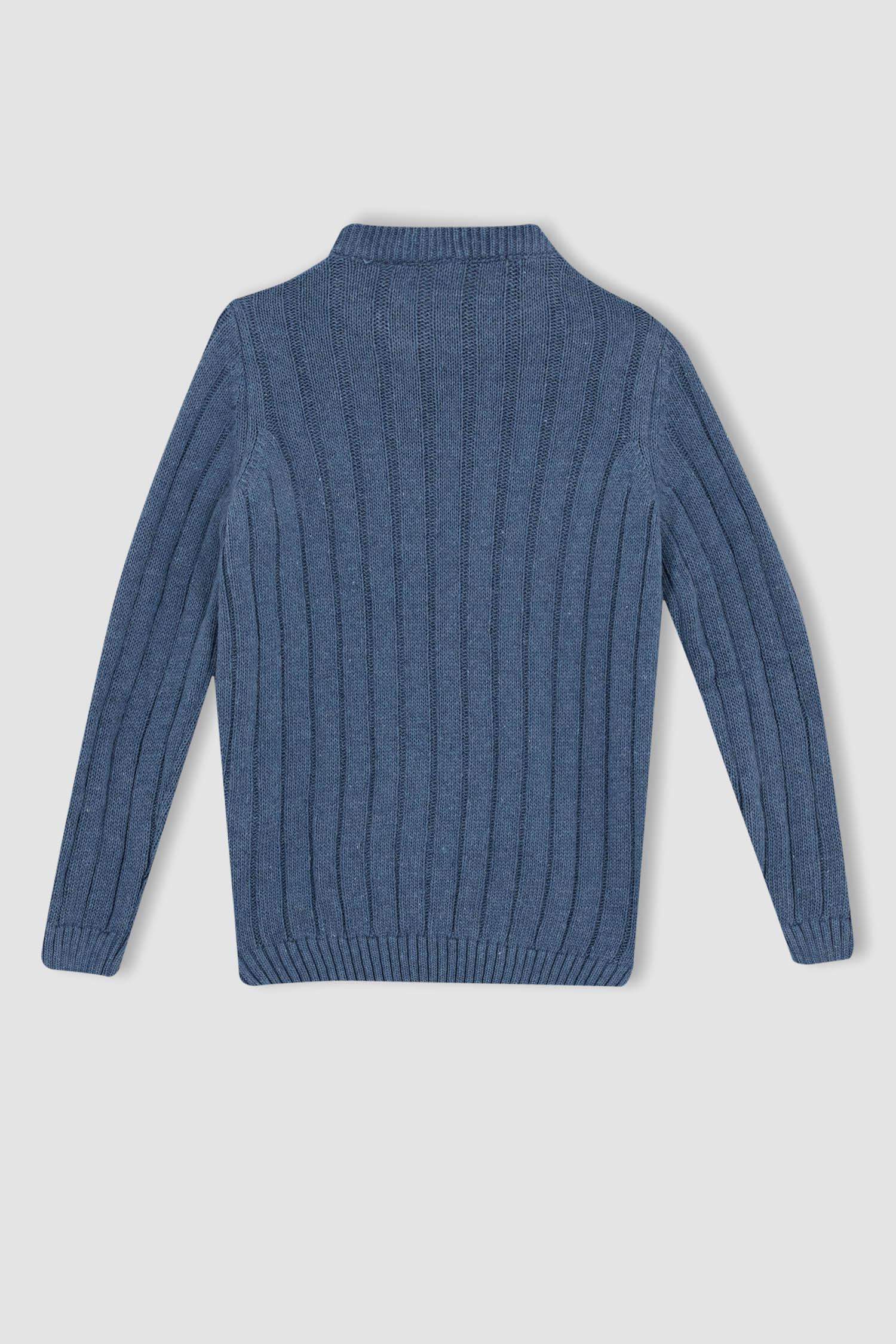 Пуловер стандартного кроя с круглым вырезом Акрил для мальчиков