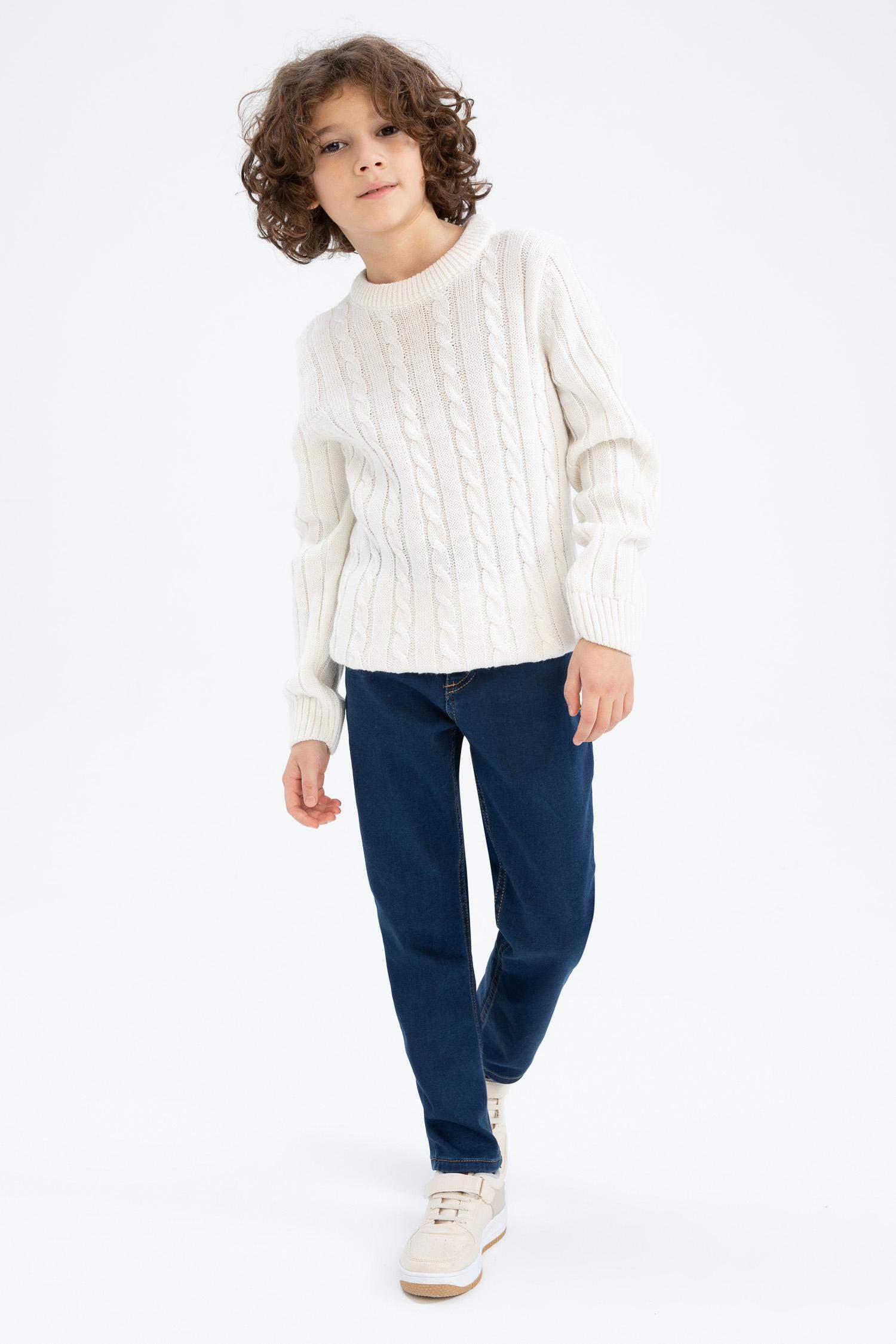 Свитер с круглым вырезом для мальчиков