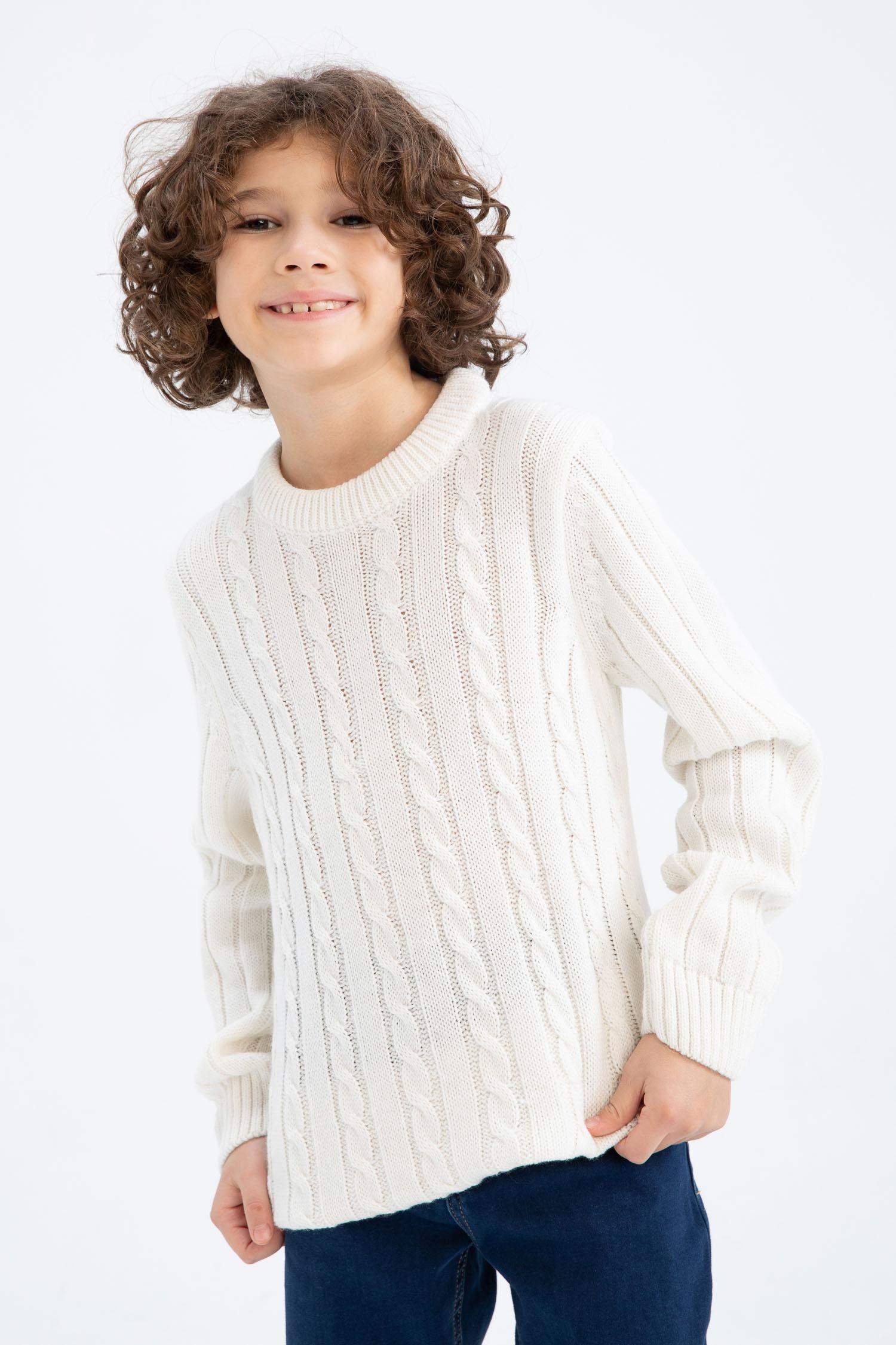 Свитер с круглым вырезом для мальчиков