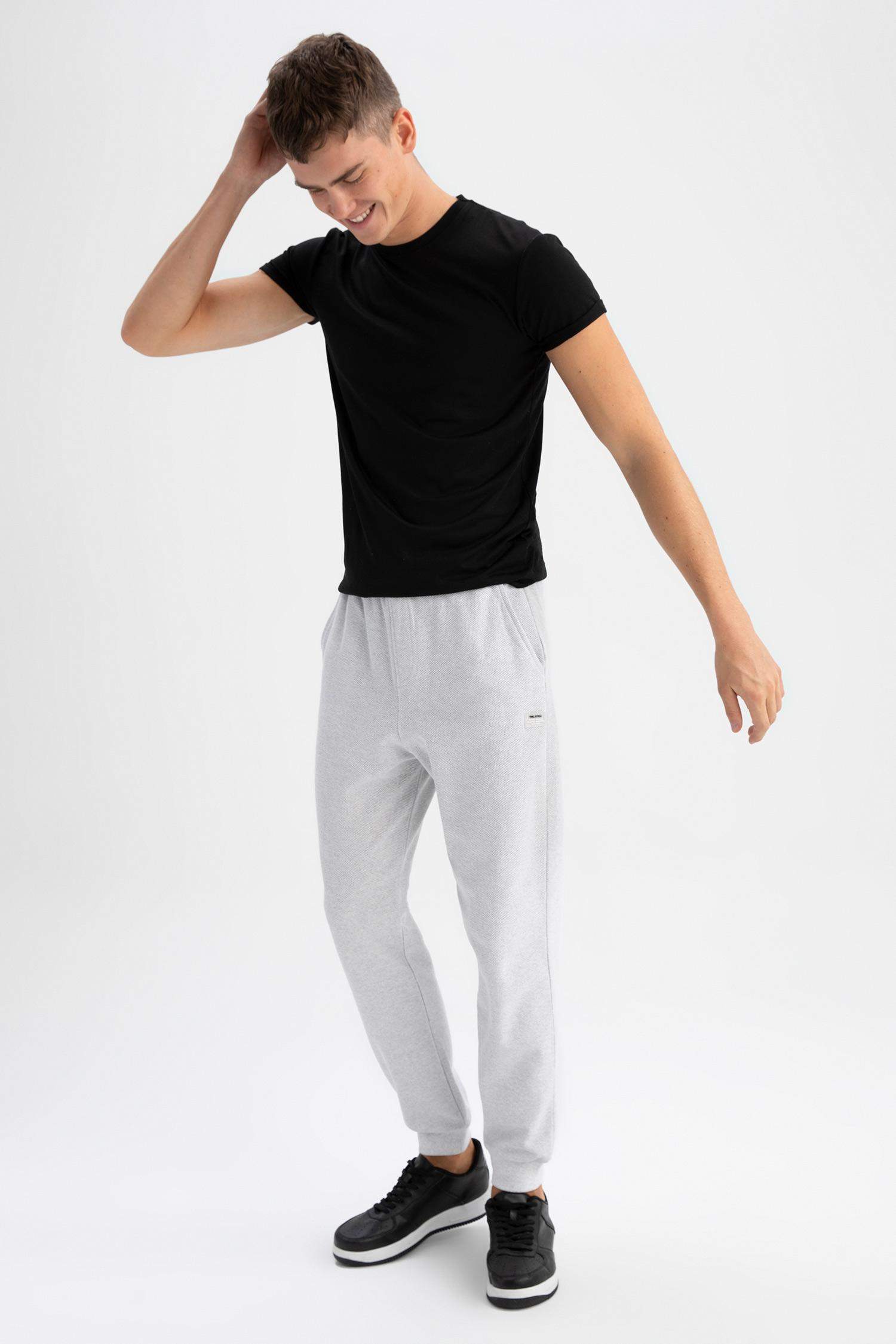 Regular Fit Cepli Beli Bağcıklı İnce Eşofman Altı