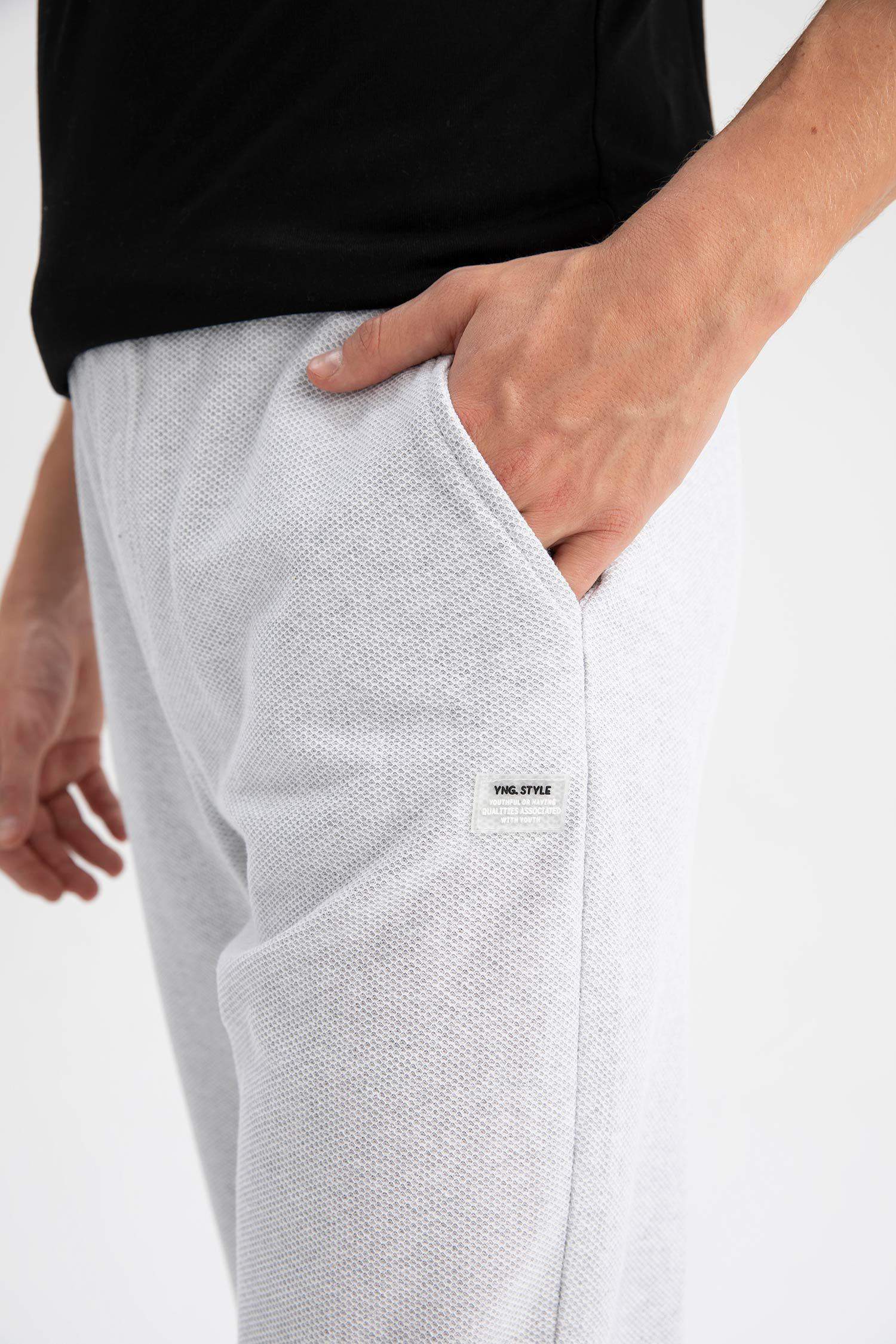 Regular Fit Cepli Beli Bağcıklı İnce Eşofman Altı