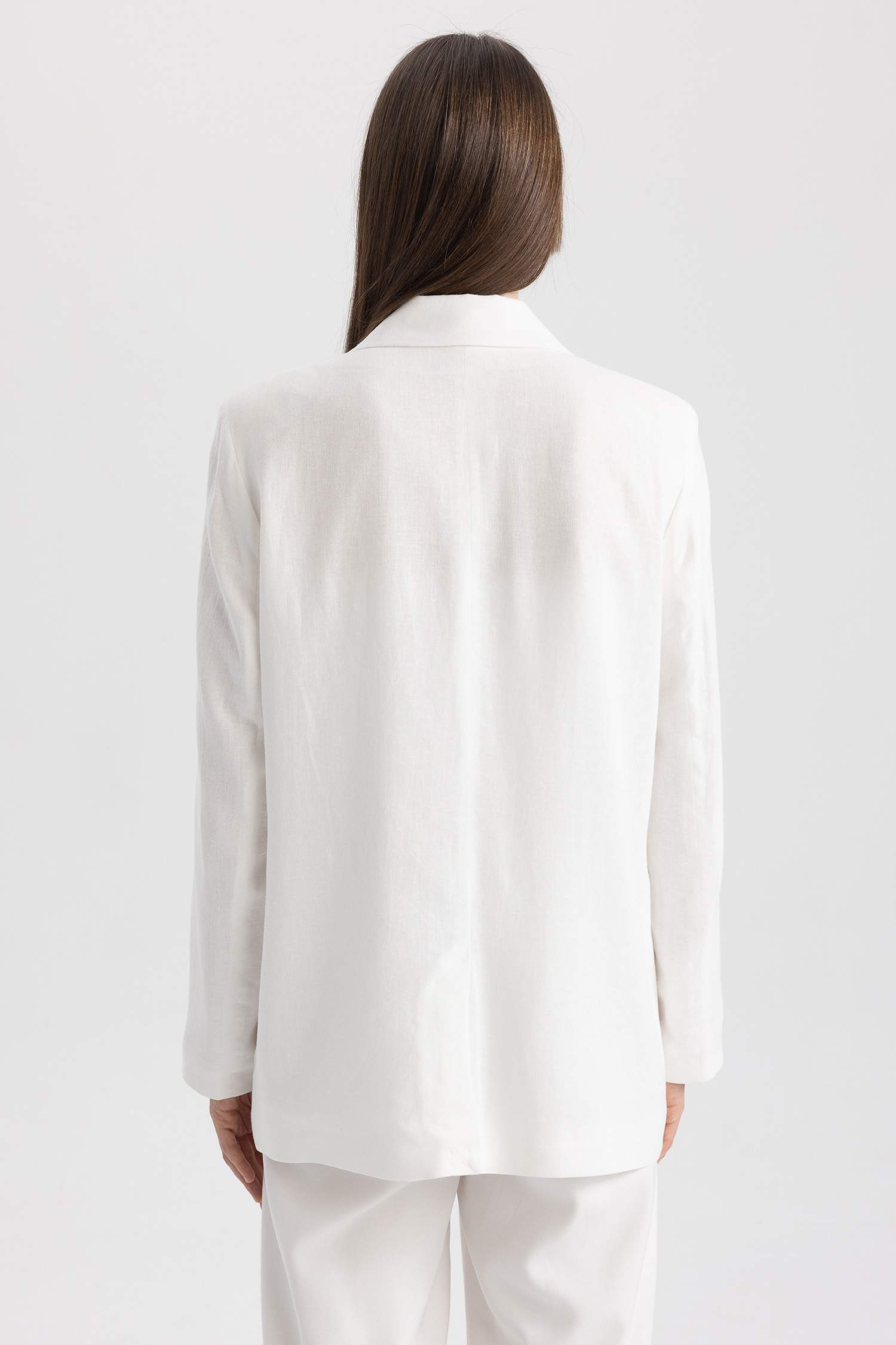 Oversize Fit Linen Blend Blazer