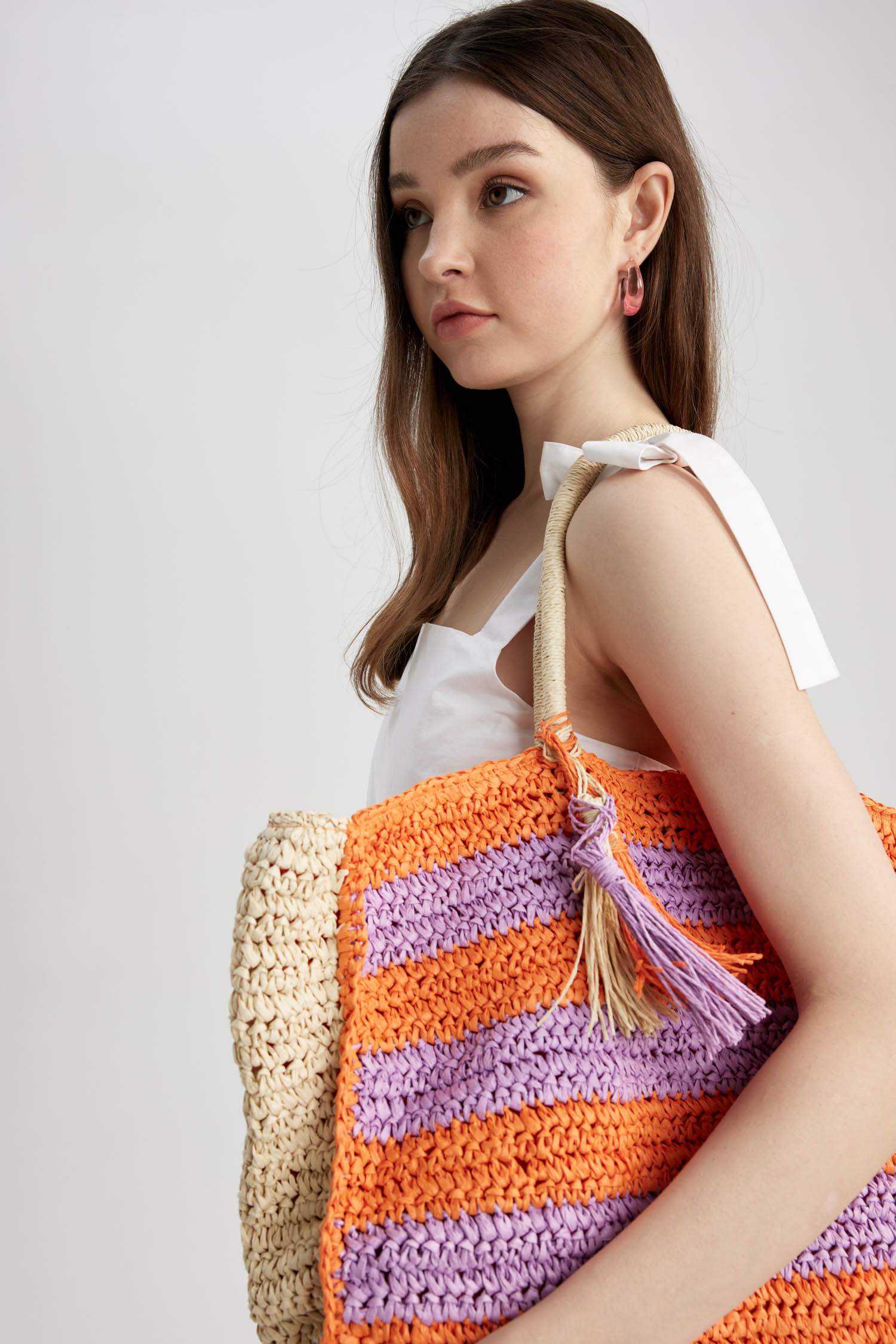 Kadın Hasır Omuz Çantası