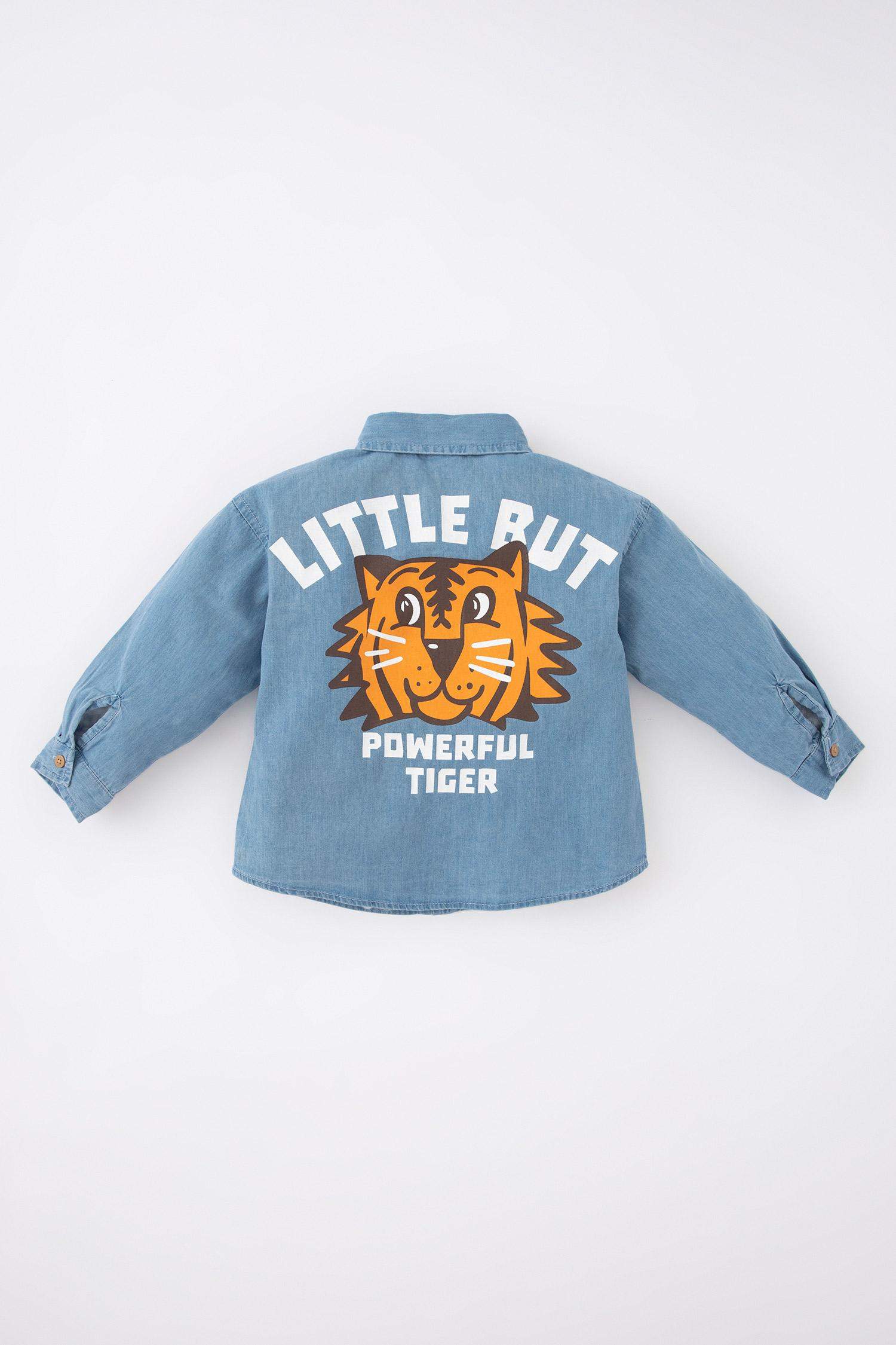 Джинсовая рубашка для малышей мальчиков